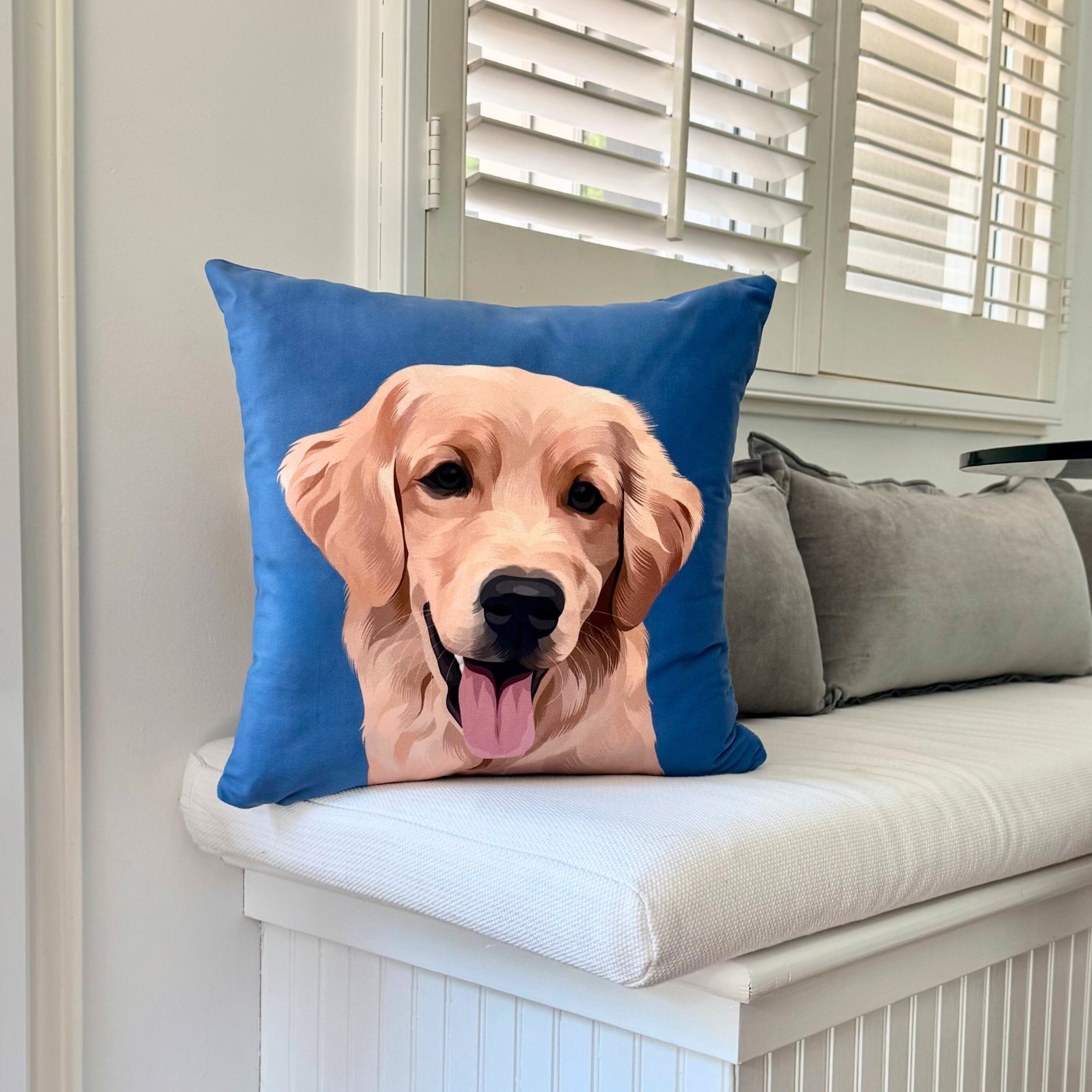 Custom Pet Portrait Pillow - Faux Suede - NEW!