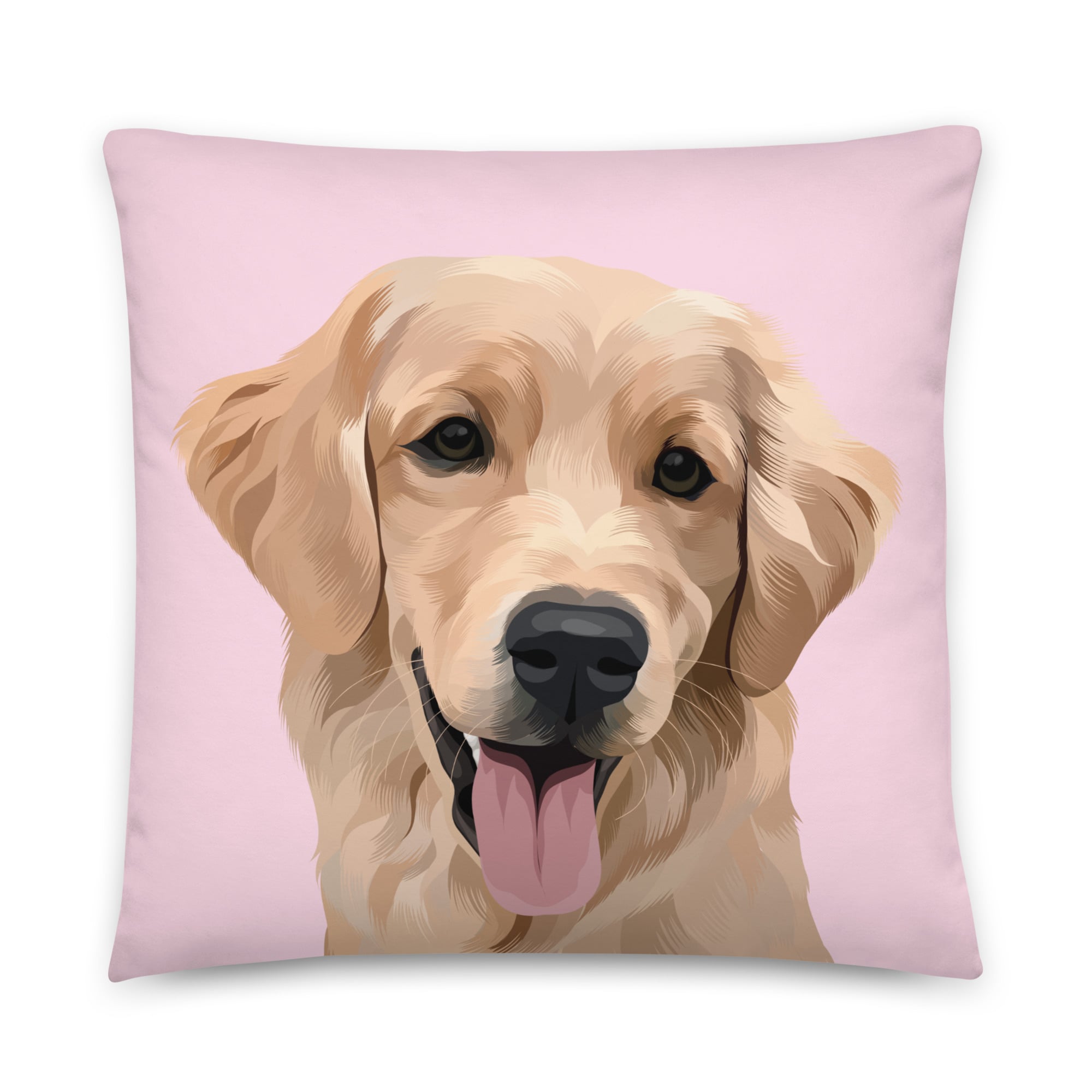 Custom Pet Portrait Pillow - Faux Suede