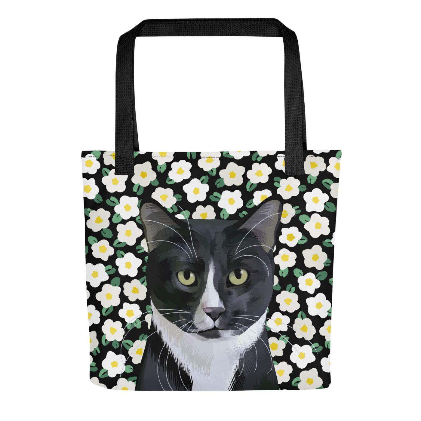 Pet Portrait Tote Bag - Flowers - NEW!