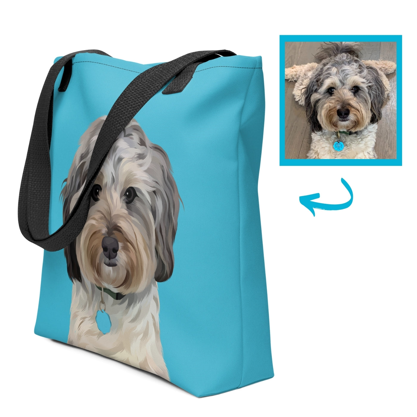 Pet Portrait Tote Bag - Solid Colors