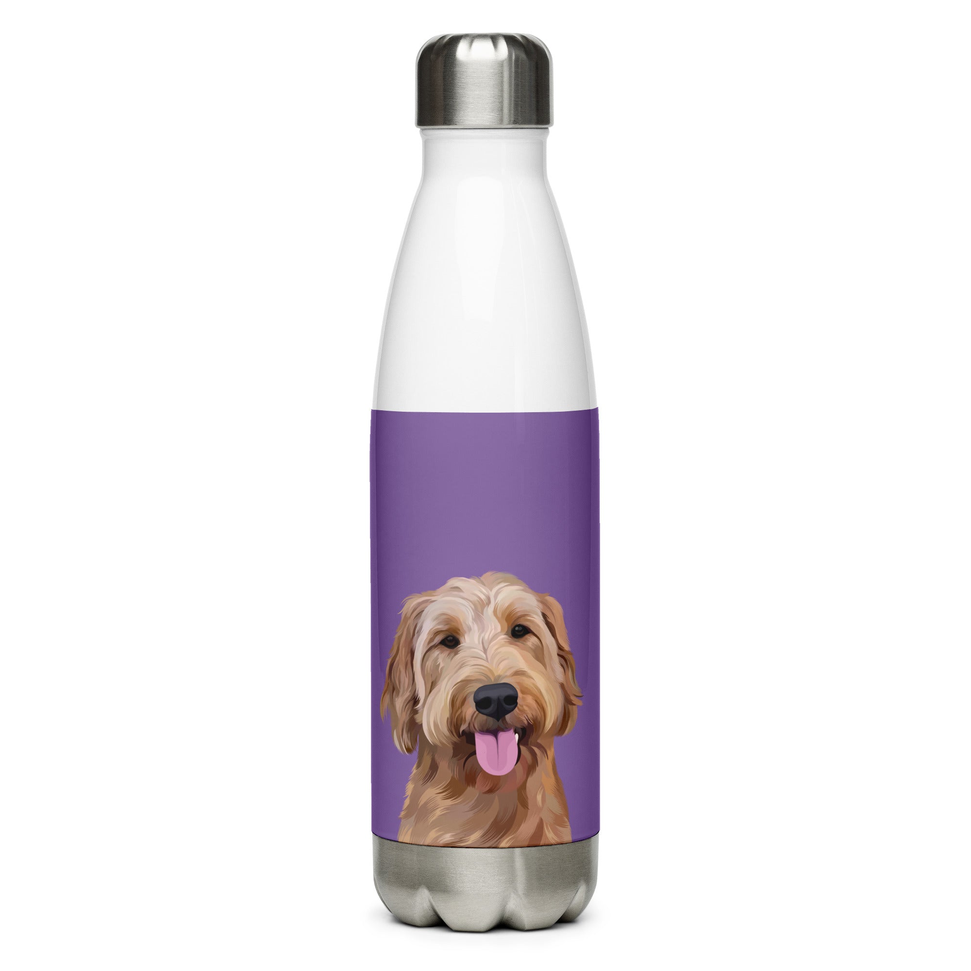 Custom Pet Portrait Water Bottle