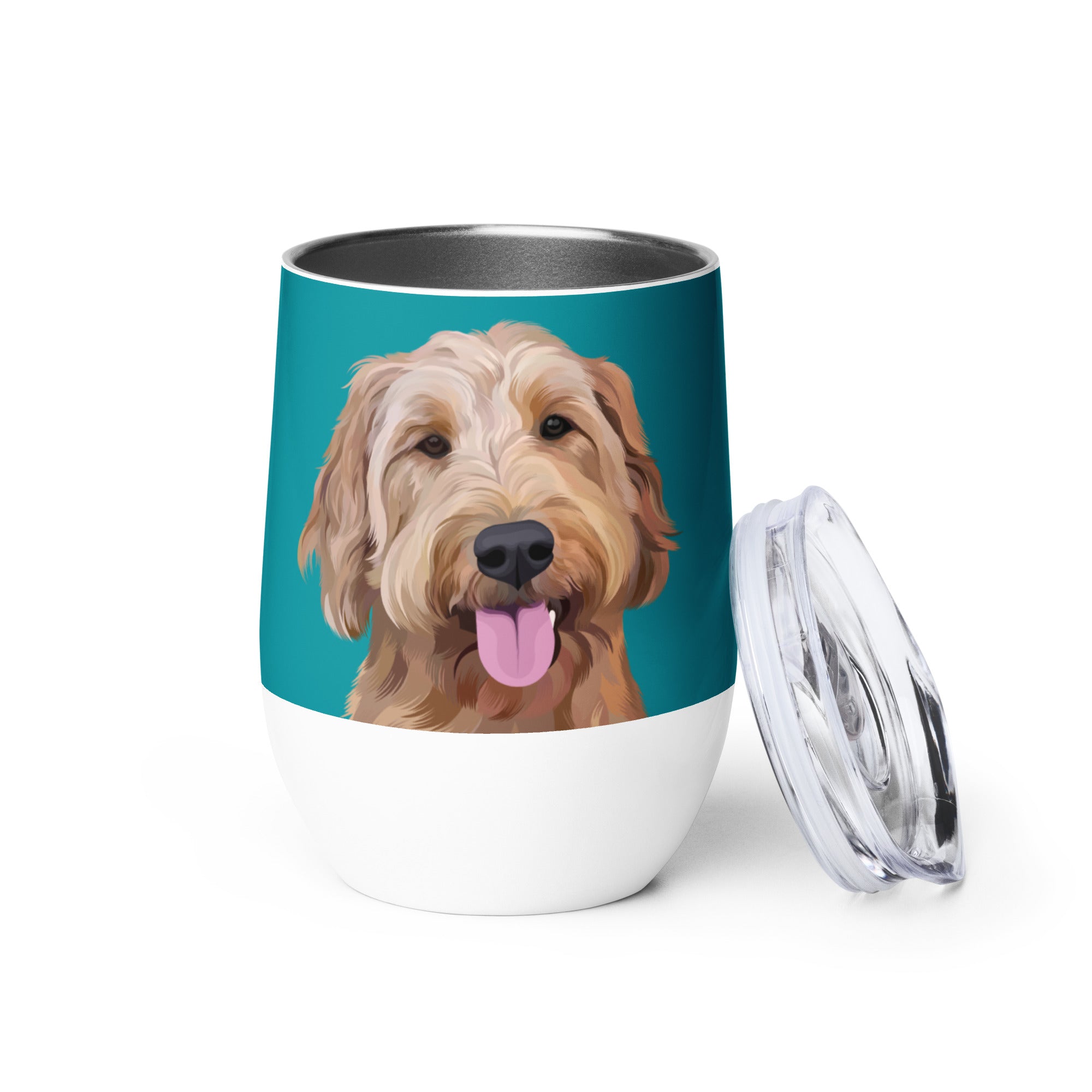 Custom Pet Portrait Wine Tumbler - NEW!