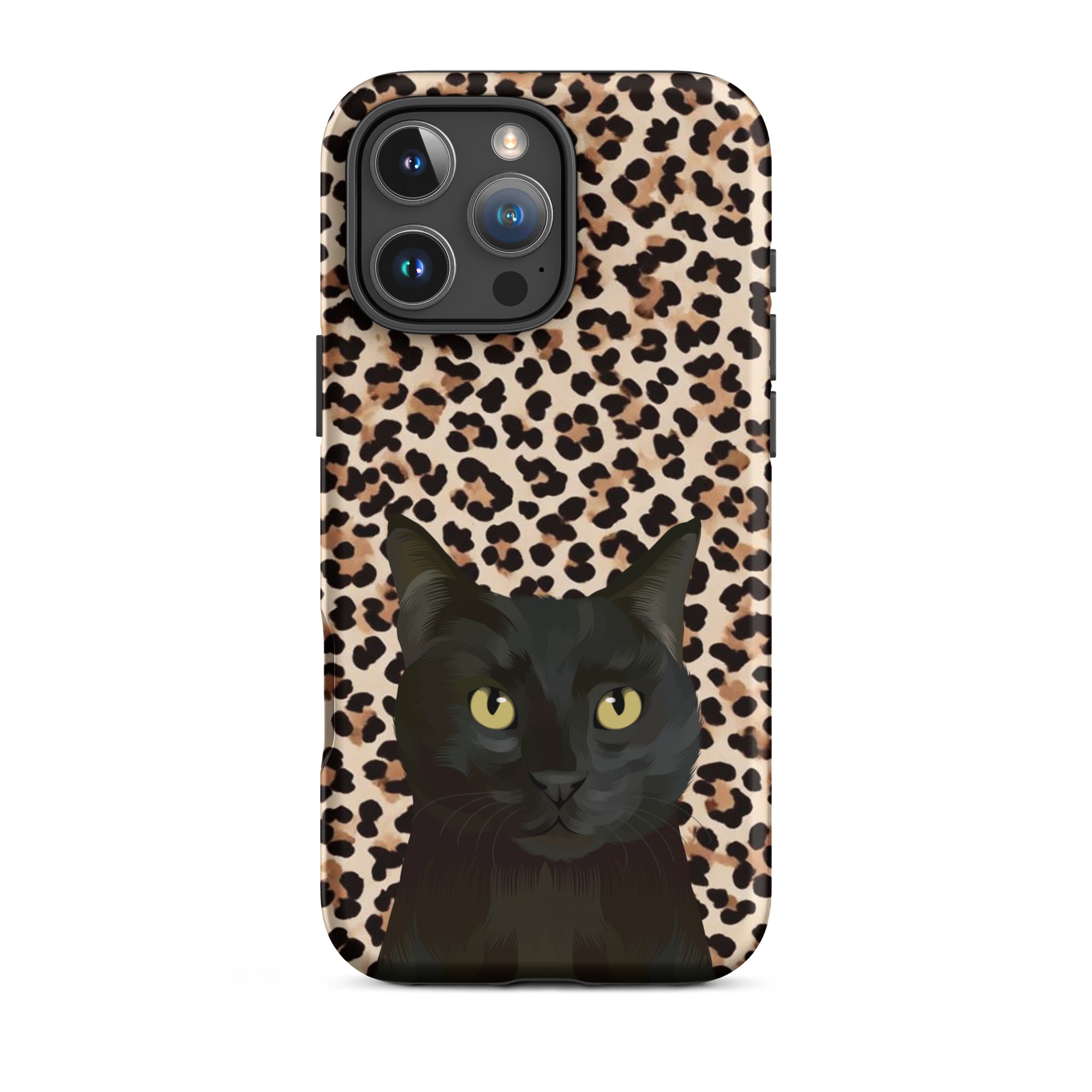 Custom Pet Portrait iPhone Case - Leopard Print - NEW!