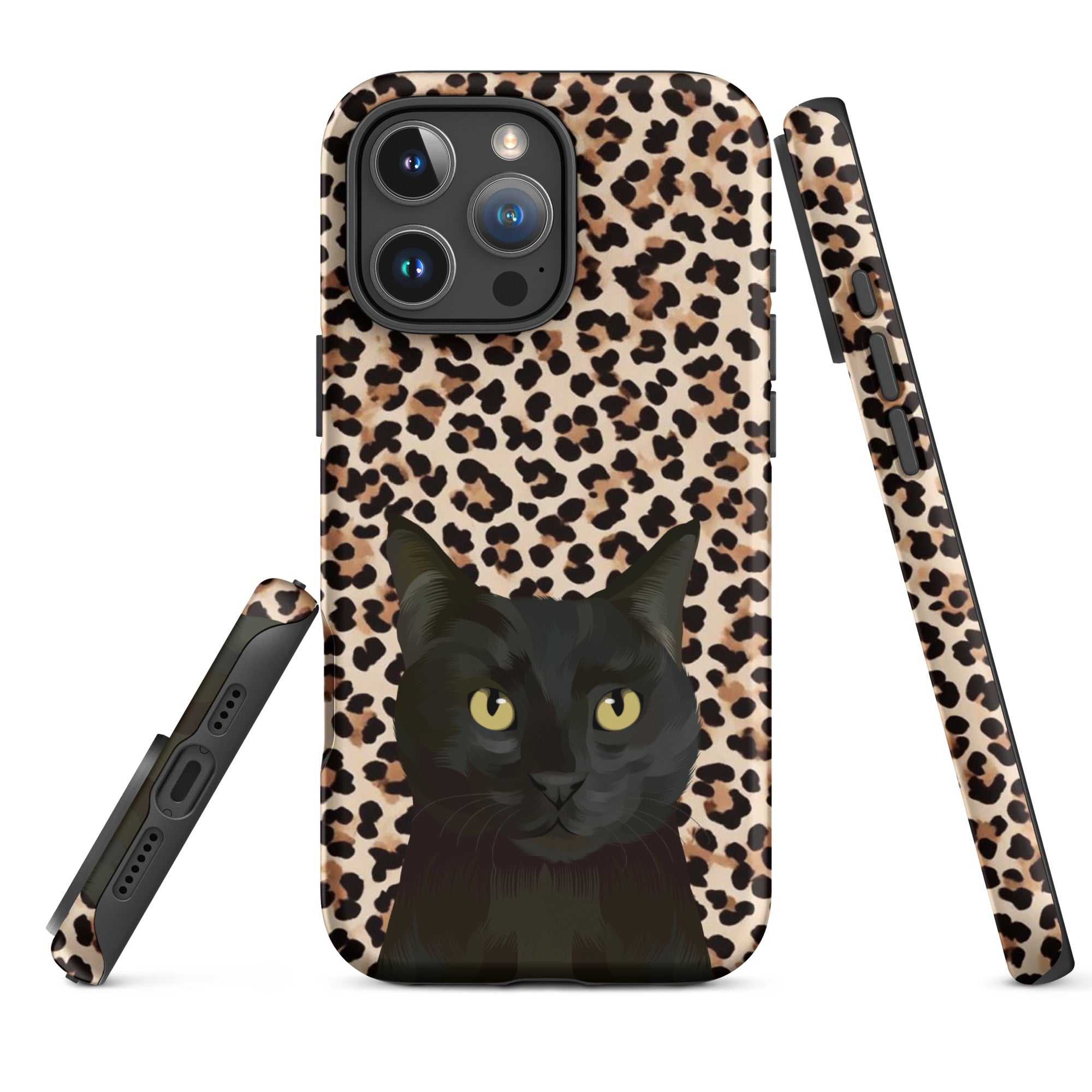 Custom Pet Portrait iPhone Case - Leopard Print - NEW!