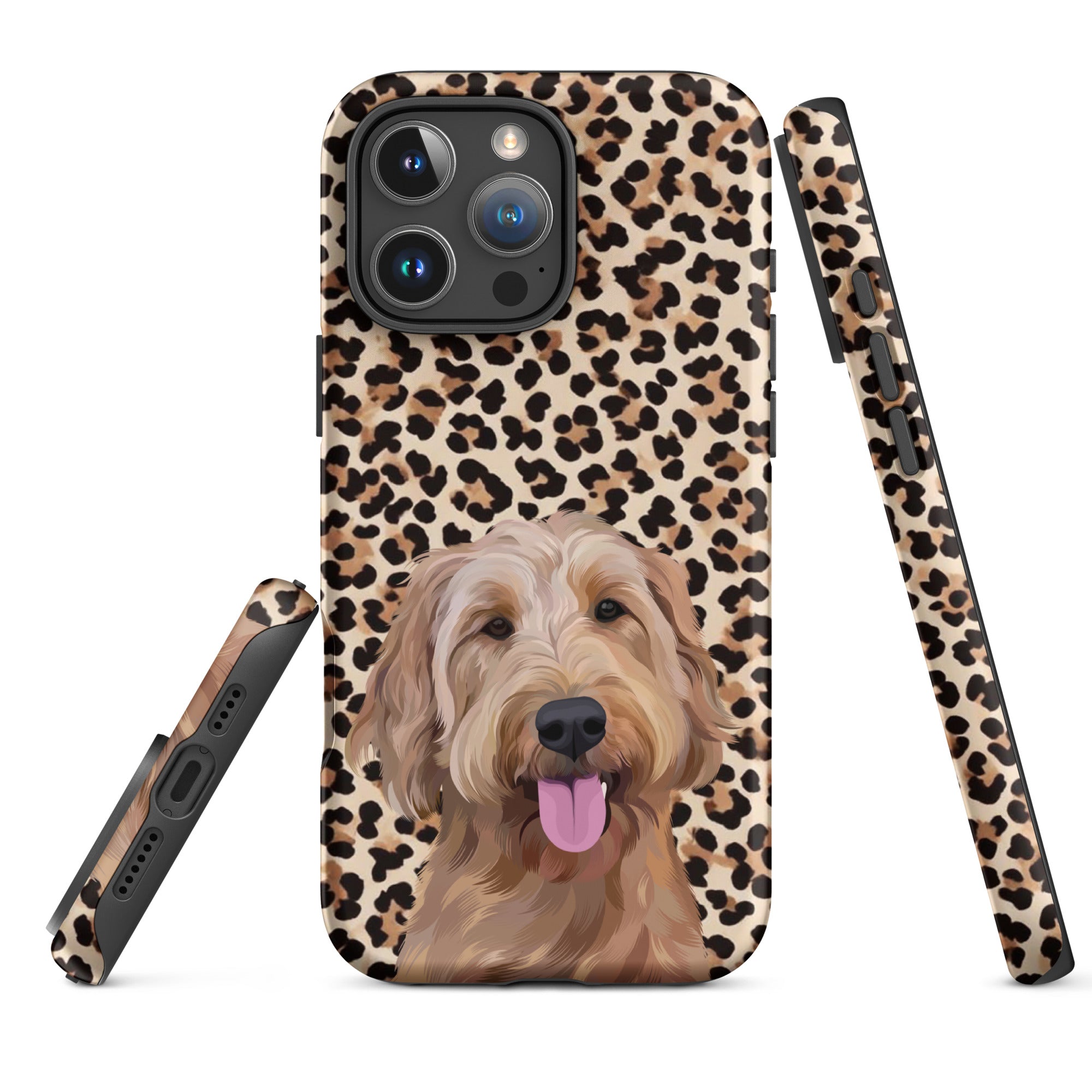 Custom Pet Portrait iPhone Case - Leopard Print - NEW!