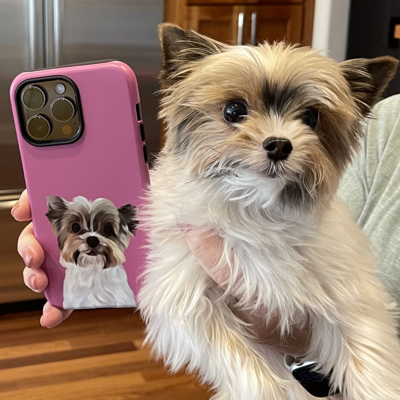 Custom Pet Portrait iPhone Case - Polka Dots - NEW!
