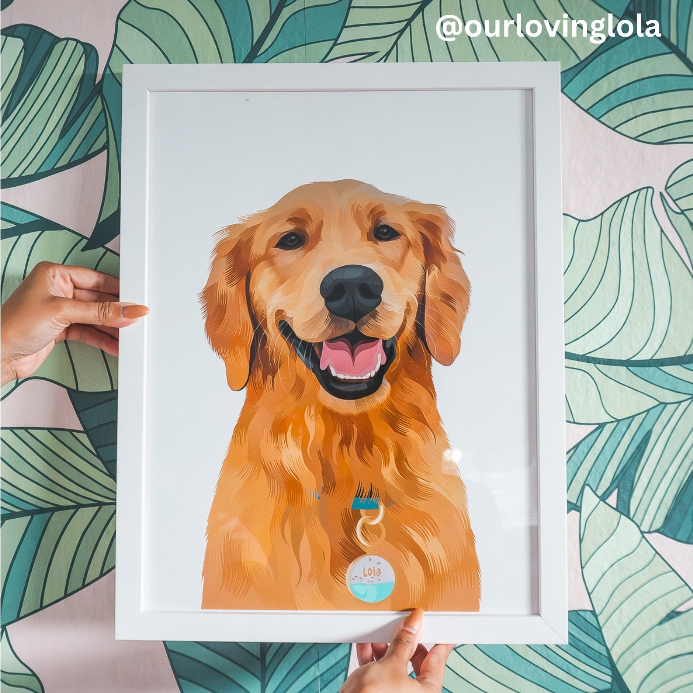 Custom Pet Portrait (Framed)