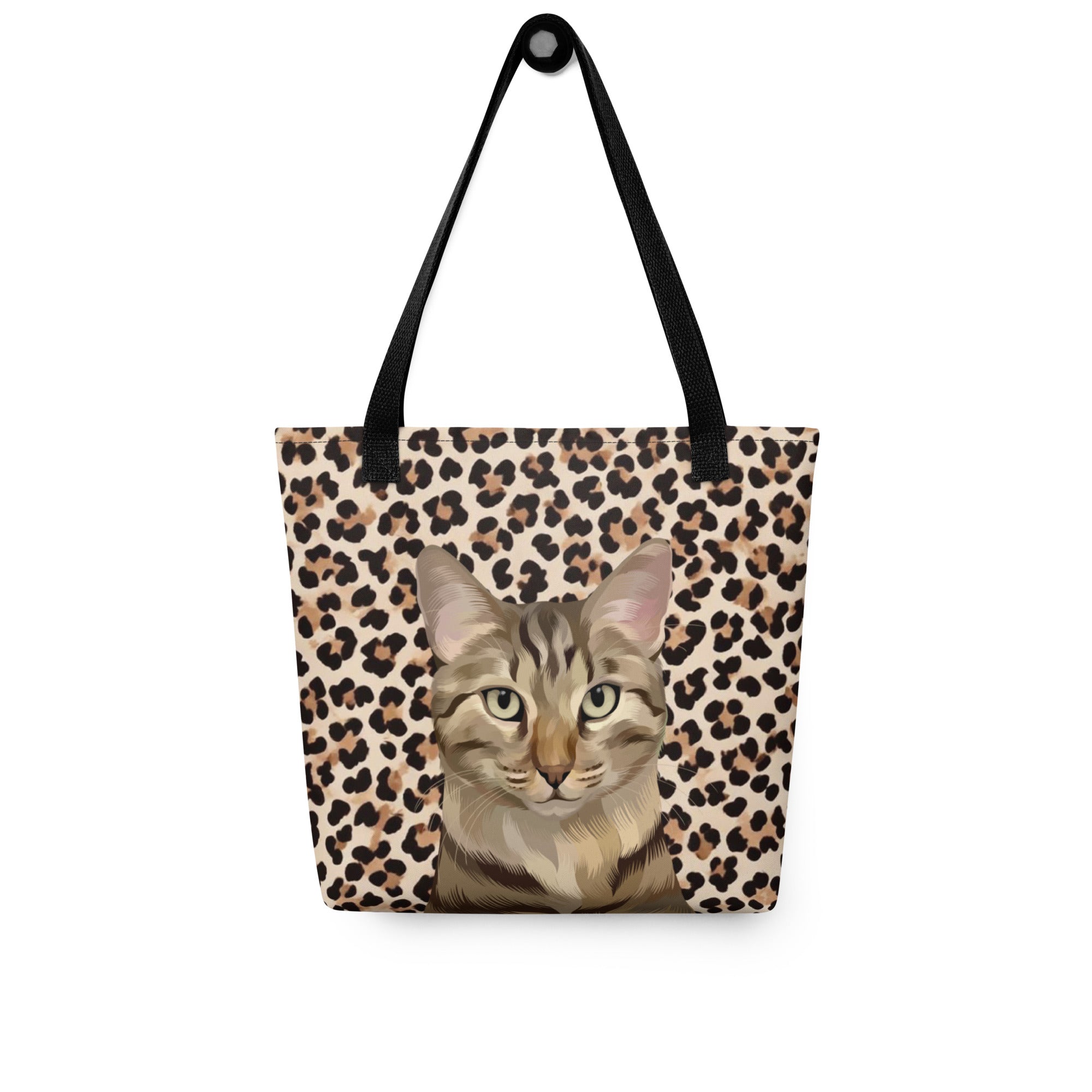 Pet Portrait Tote Bag - Leopard Print - NEW!