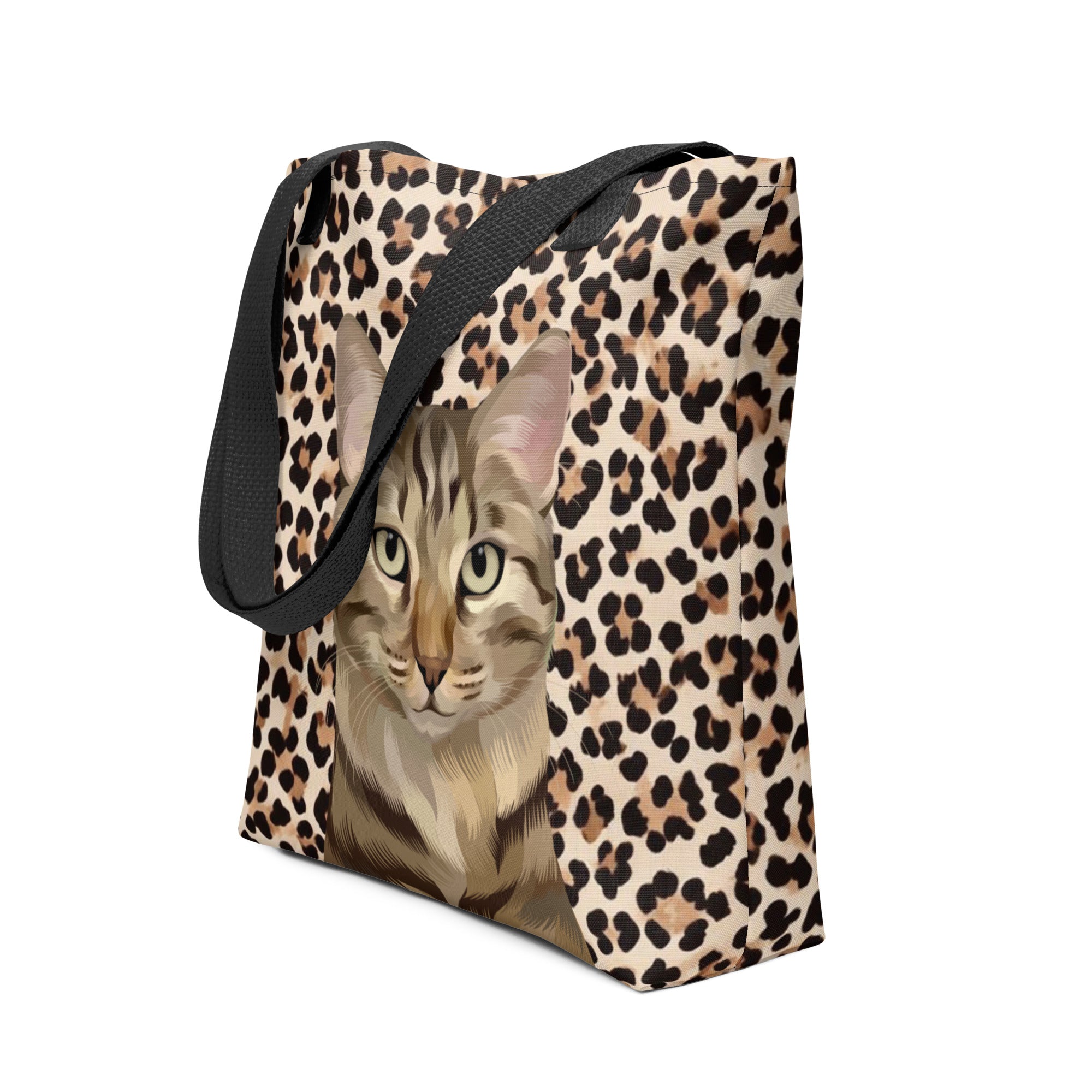 Pet Portrait Tote Bag - Leopard Print - NEW!