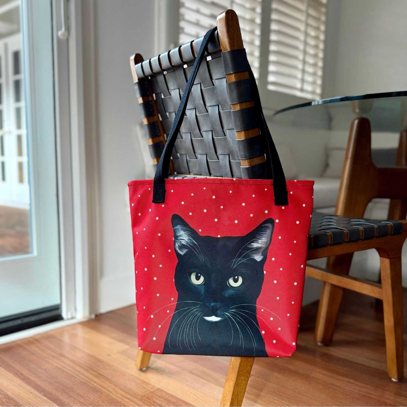 Pet Portrait Tote Bag - Polka Dots - NEW!