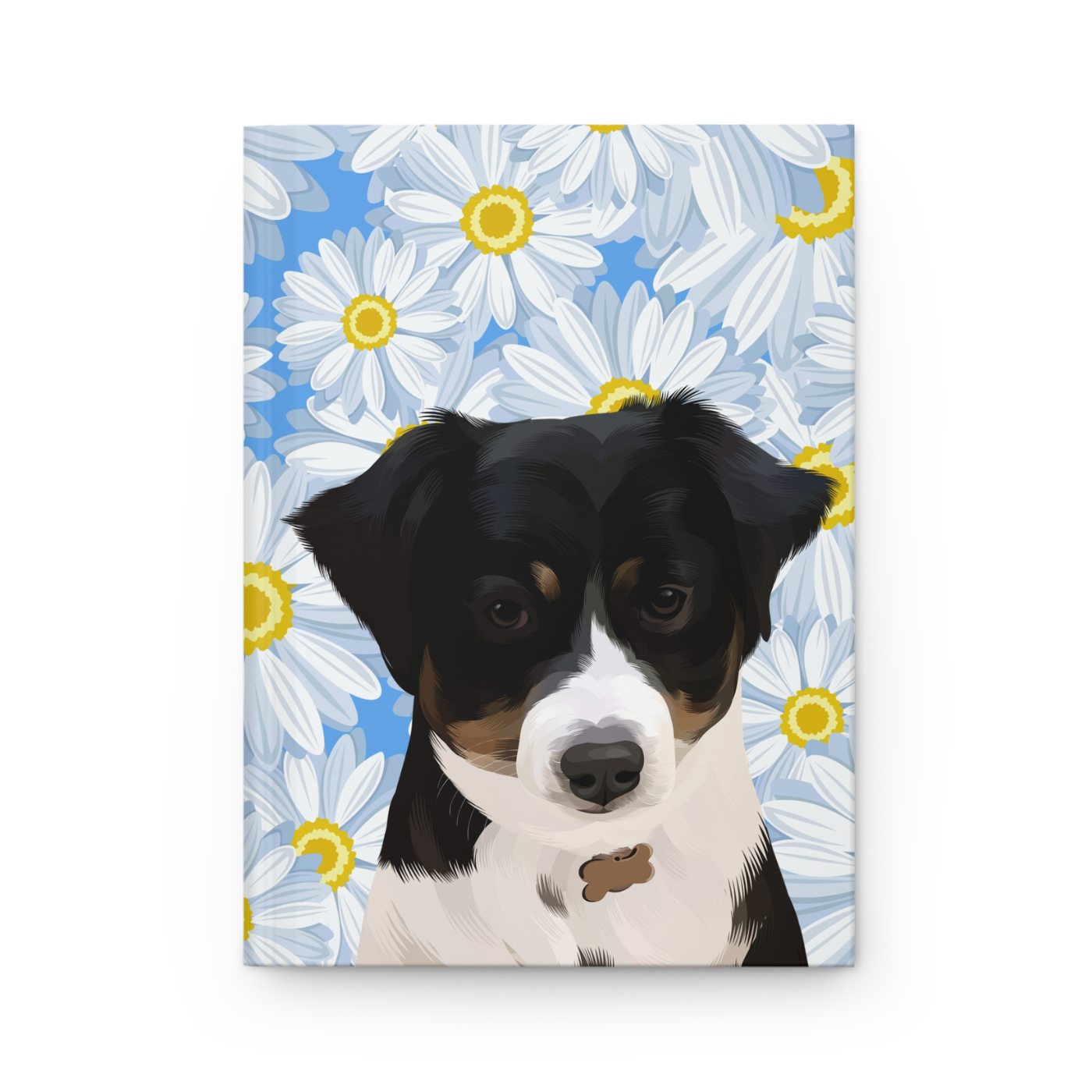 Custom Pet Portrait Hardcover Journal - Spring Florals