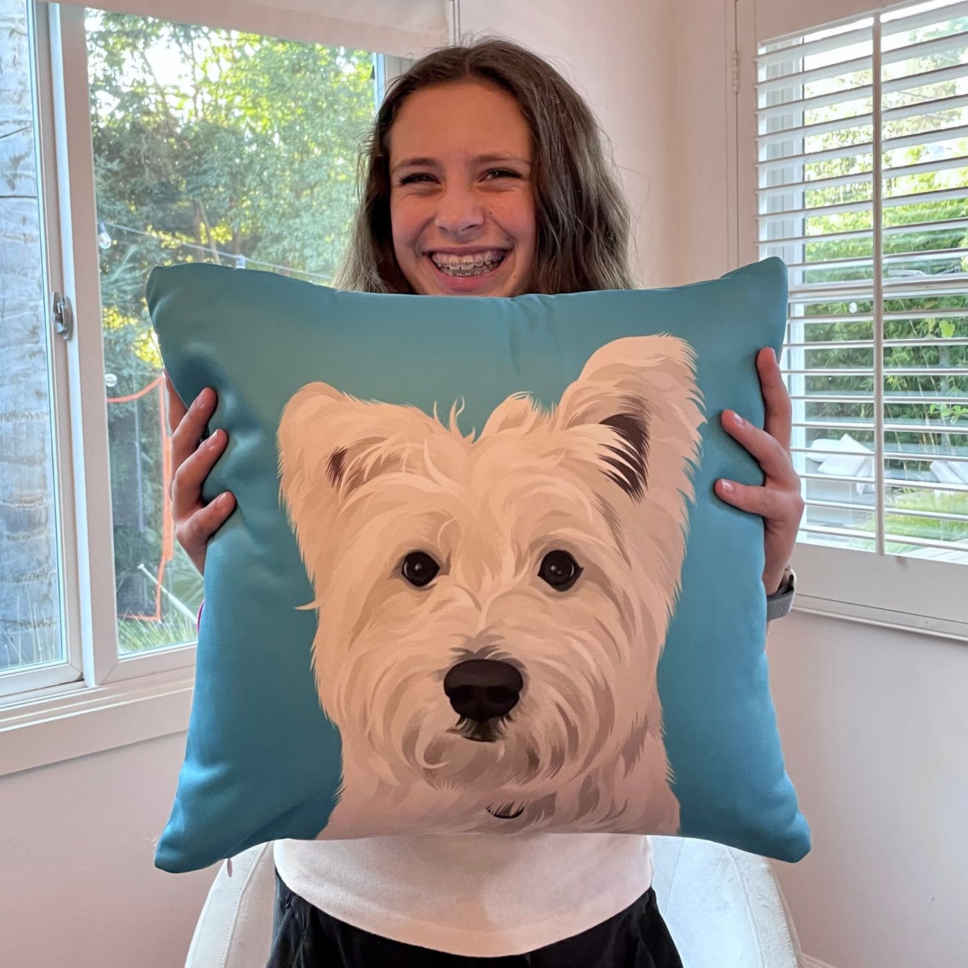 Custom Pet Portrait Pillow - Two Sizes