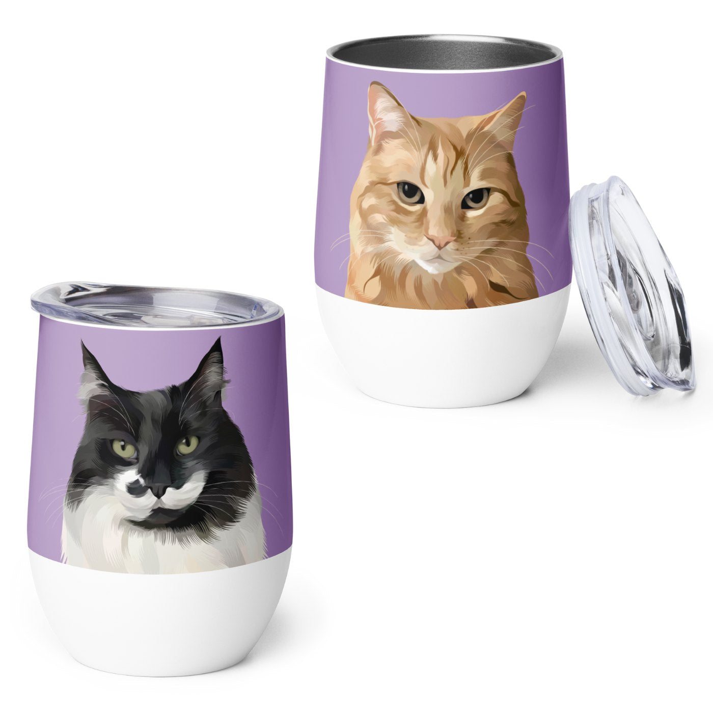 Custom Pet Portrait Wine Tumbler - NEW!