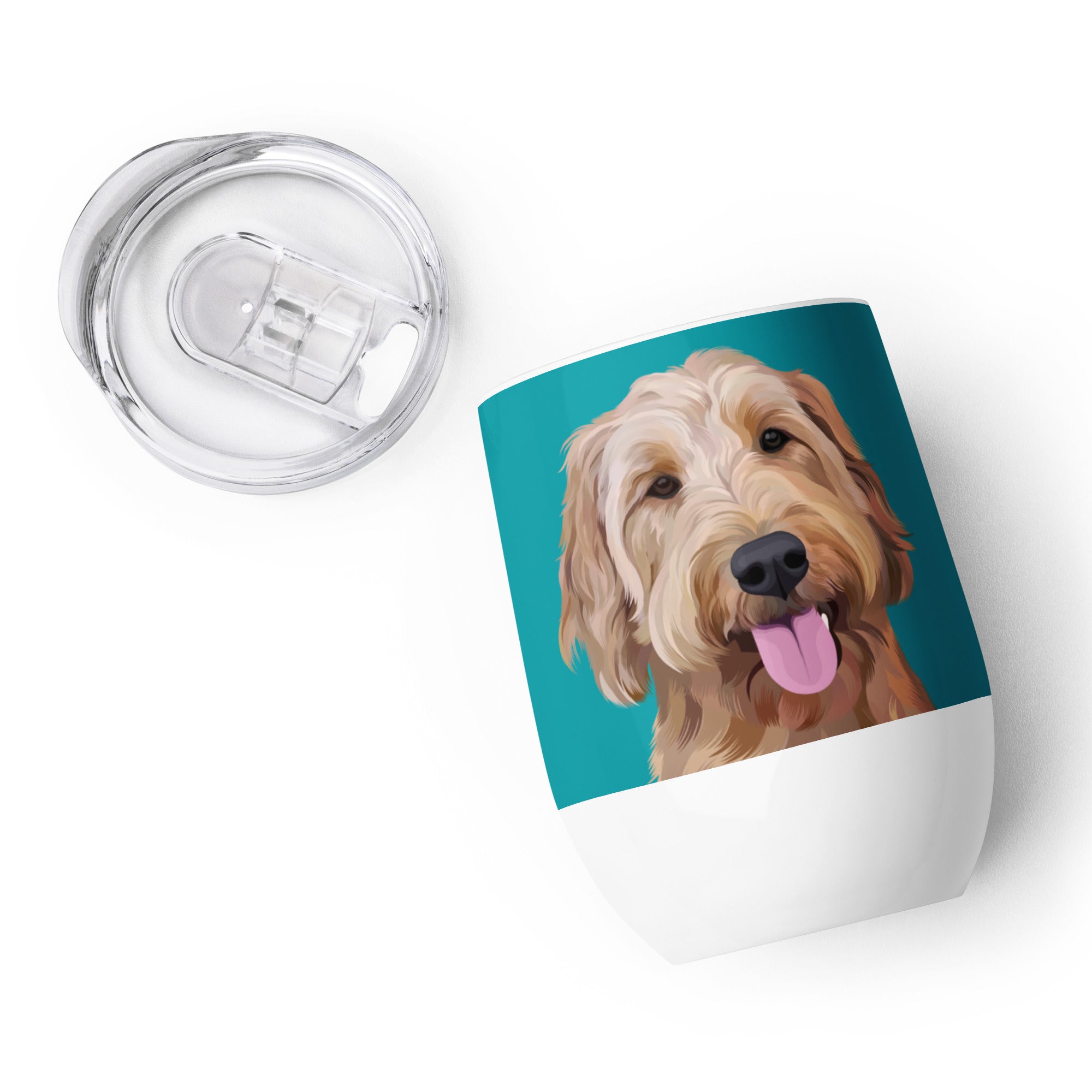 Custom Pet Portrait Wine Tumbler - NEW!