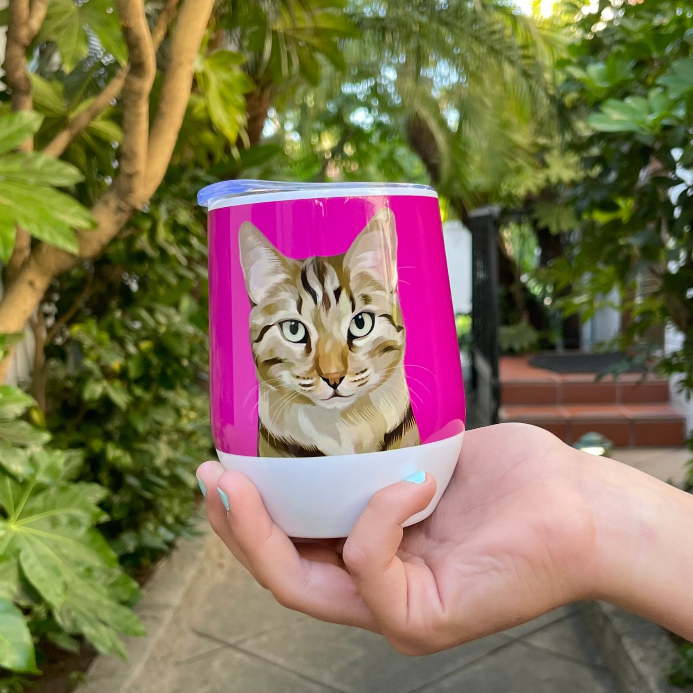 Custom Pet Portrait Wine Tumbler - NEW!