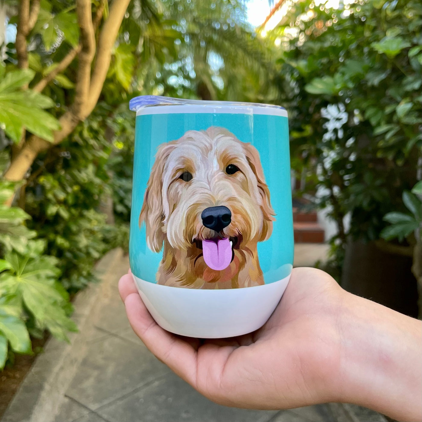 Custom Pet Portrait Wine Tumbler - NEW!