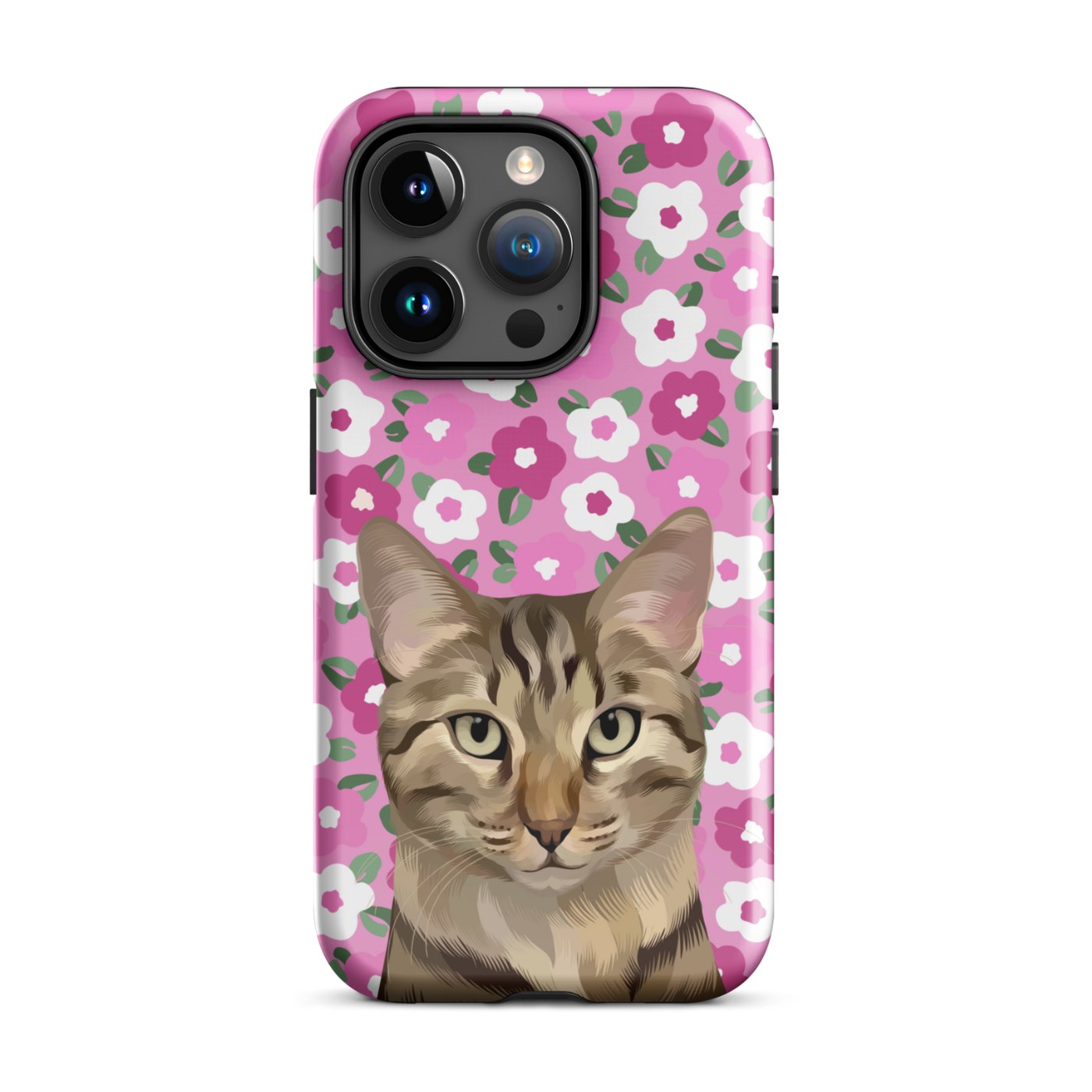 Custom Pet Portrait iPhone Case - Flowers