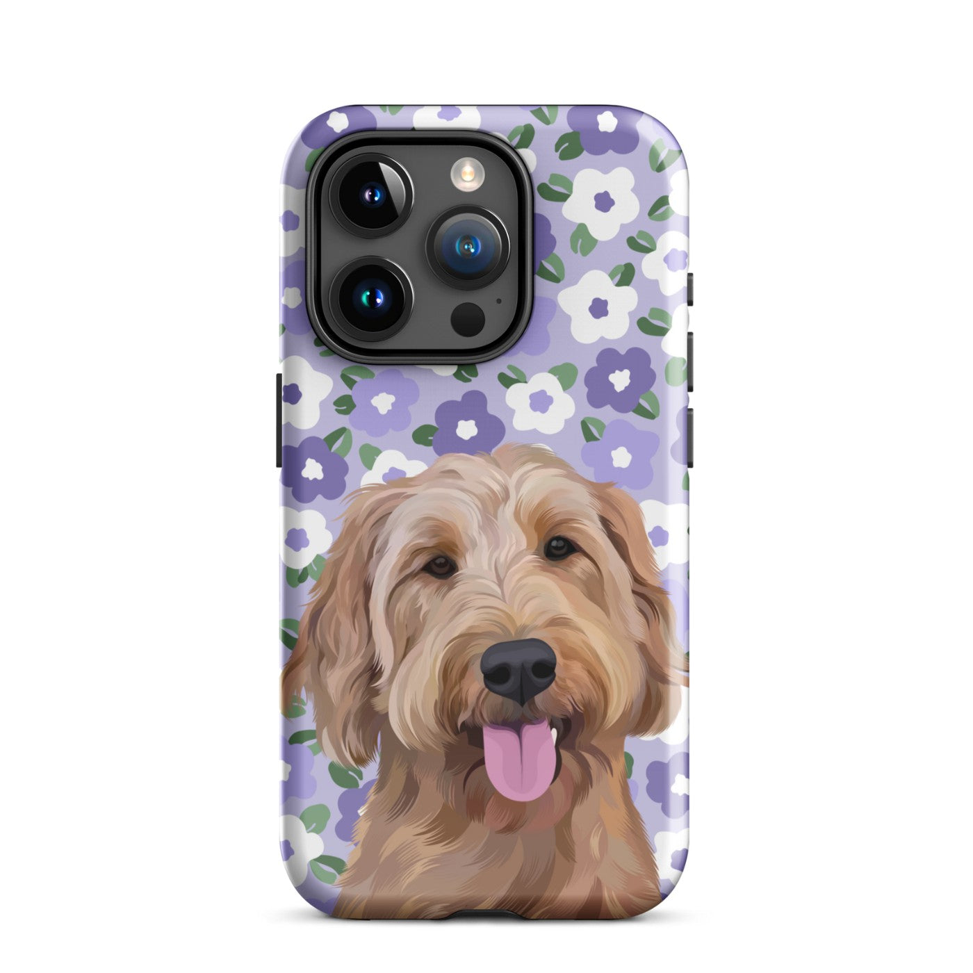 Custom Pet Portrait iPhone Case - Flowers