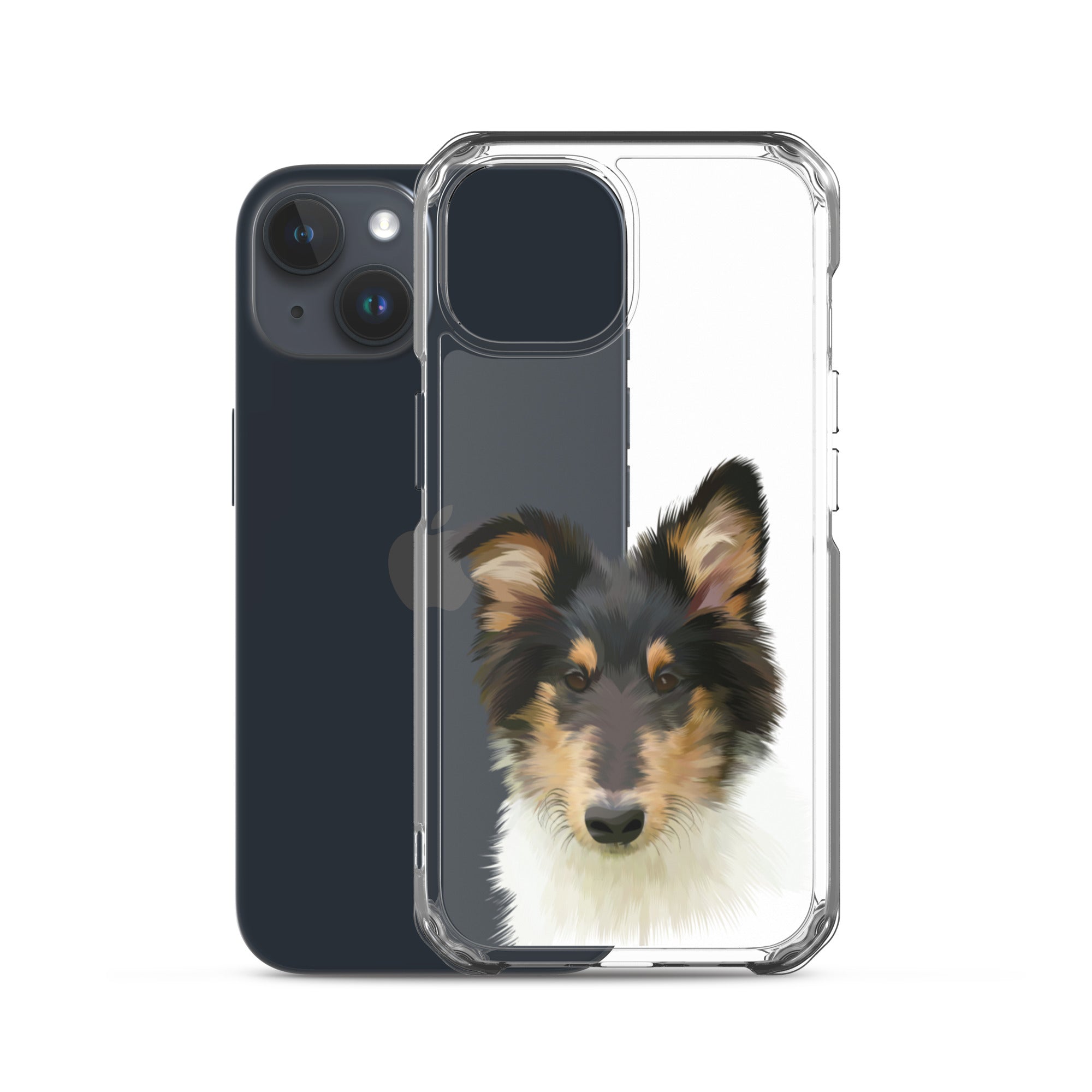 Custom Pet Portrait iPhone Case - Transparent