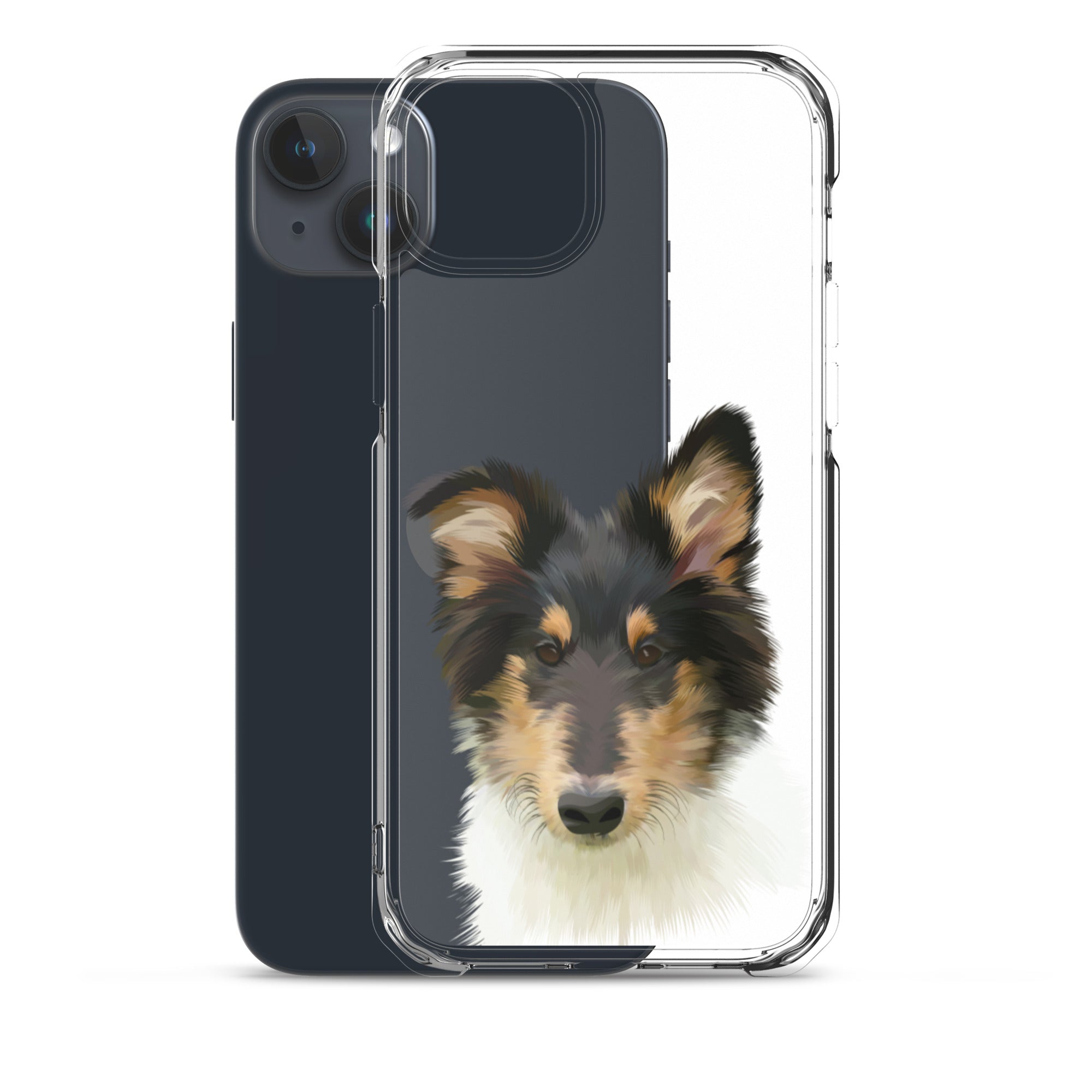 Custom Pet Portrait iPhone Case - Transparent