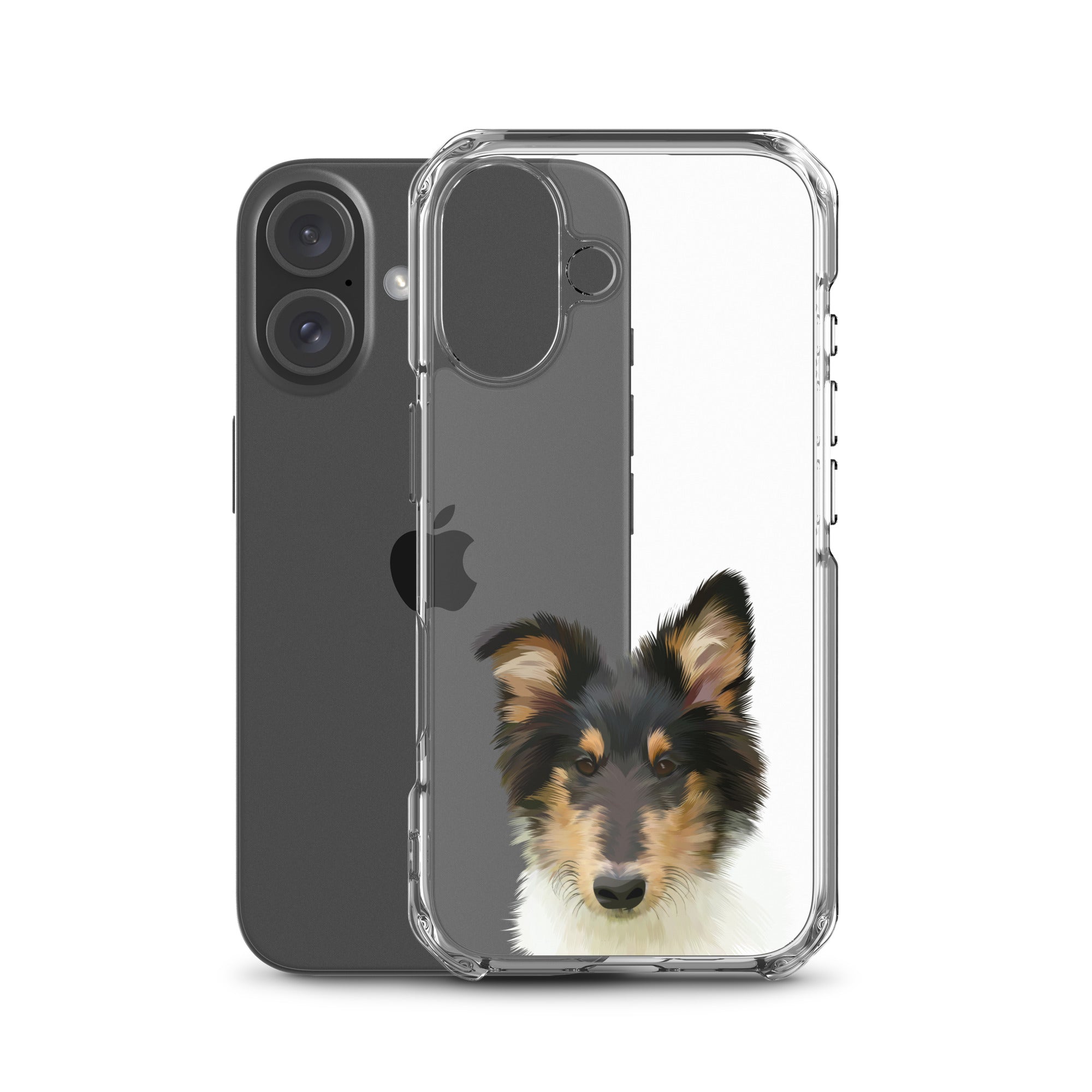 Custom Pet Portrait iPhone Case - Transparent