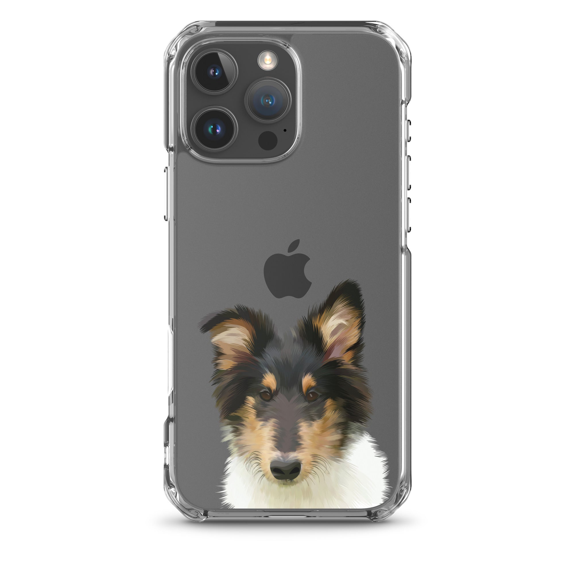 Custom Pet Portrait iPhone Case - Transparent