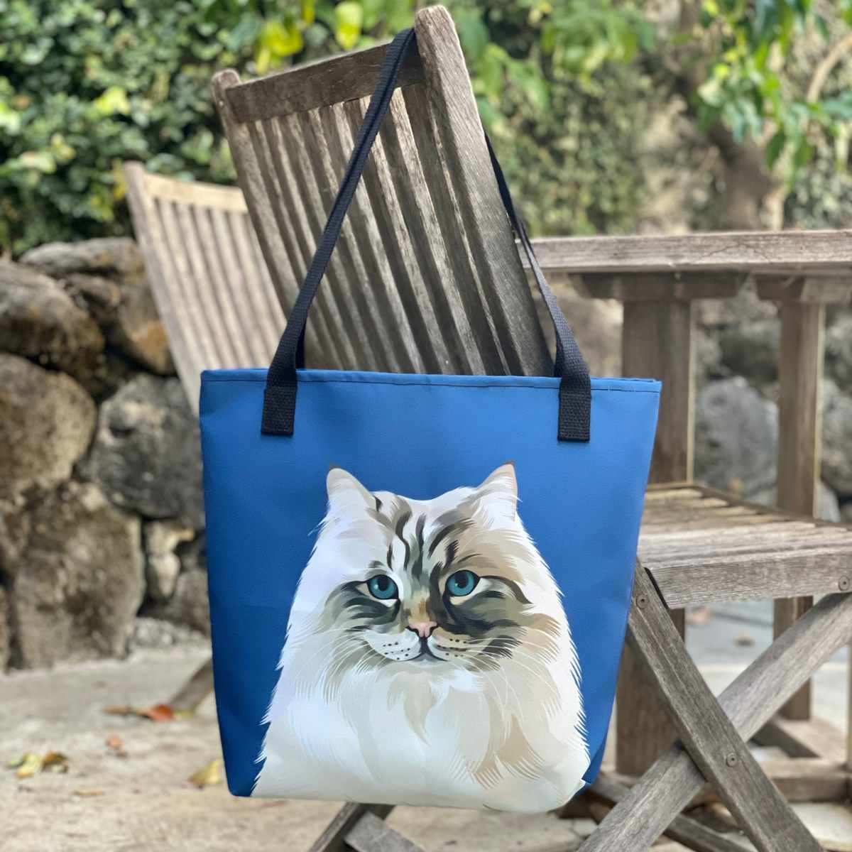 Pet Portrait Tote Bag - Solid Colors