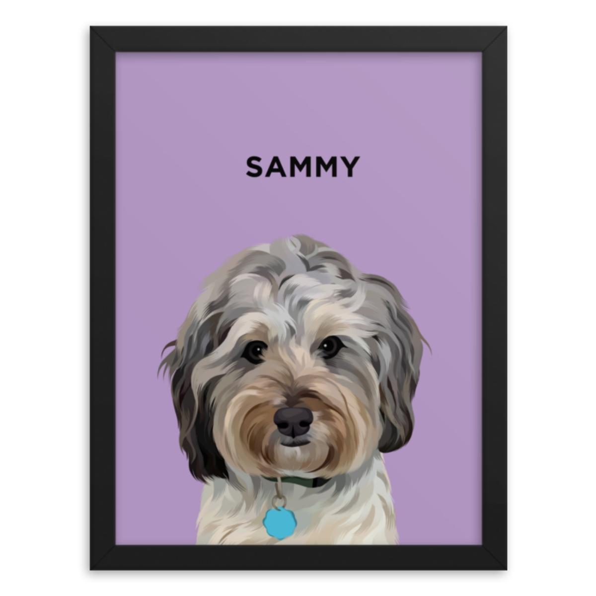 Custom Pet Portrait (Framed)