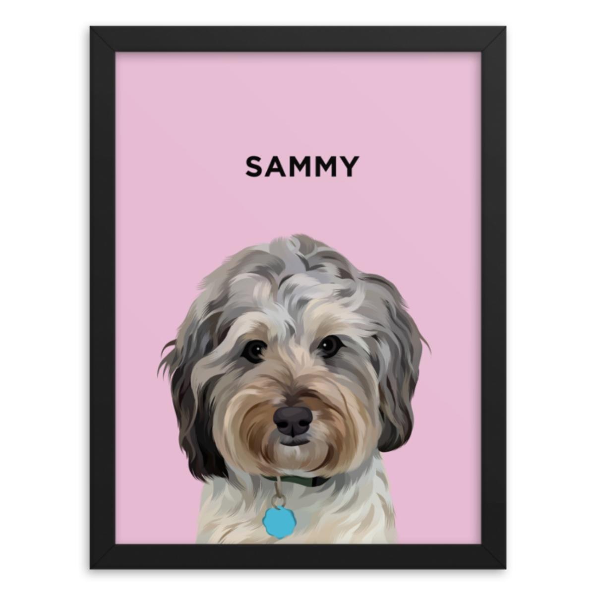 Custom Pet Portrait (Framed)