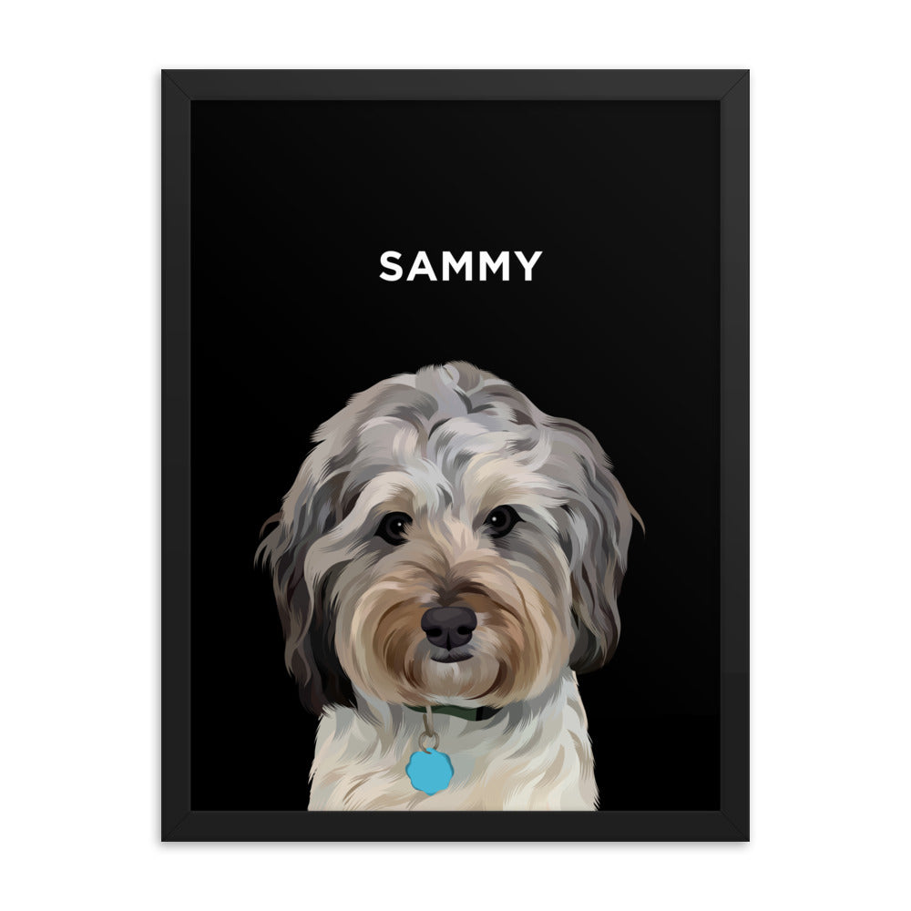 Custom Pet Portrait (Framed)