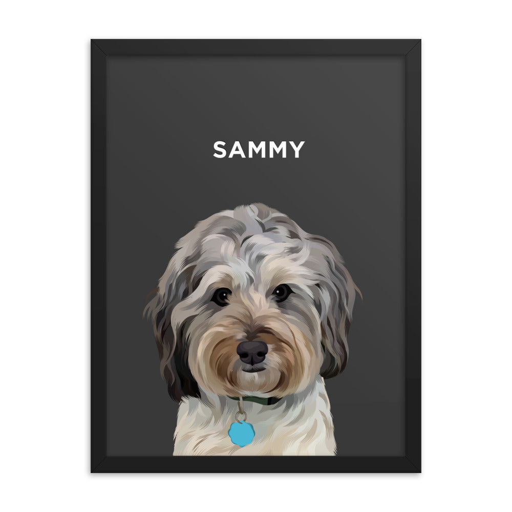 Custom Pet Portrait (Framed)