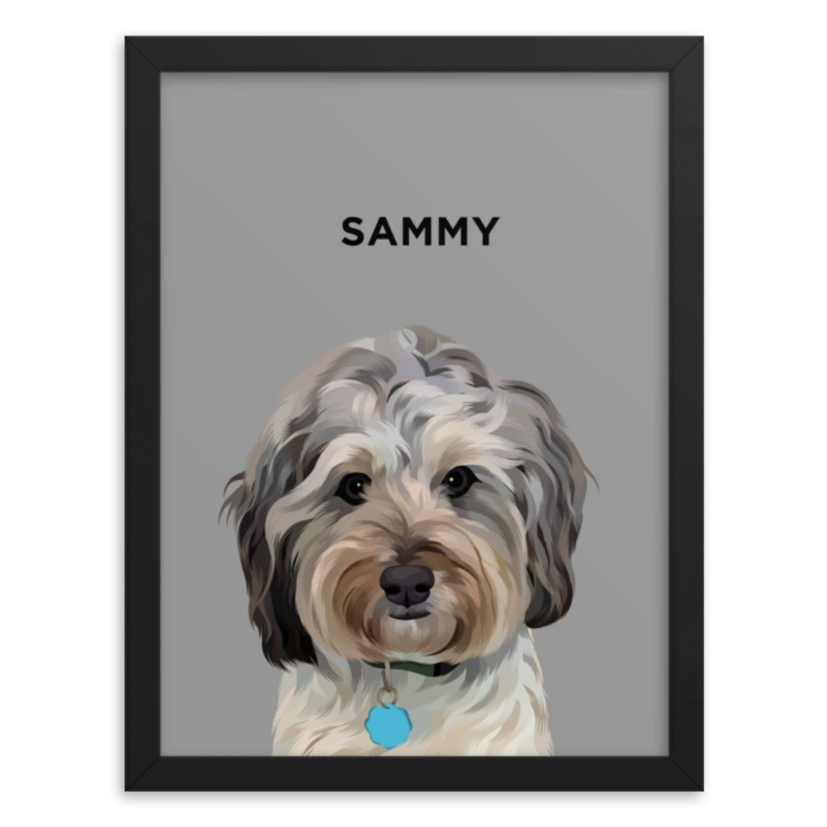 Custom Pet Portrait (Framed)