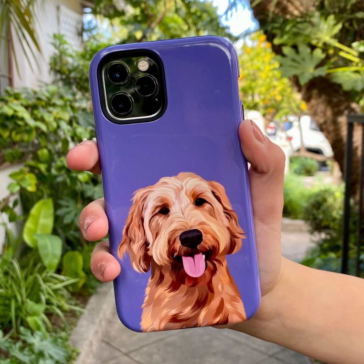 Custom Pet Portrait iPhone Case - Polka Dots - NEW!