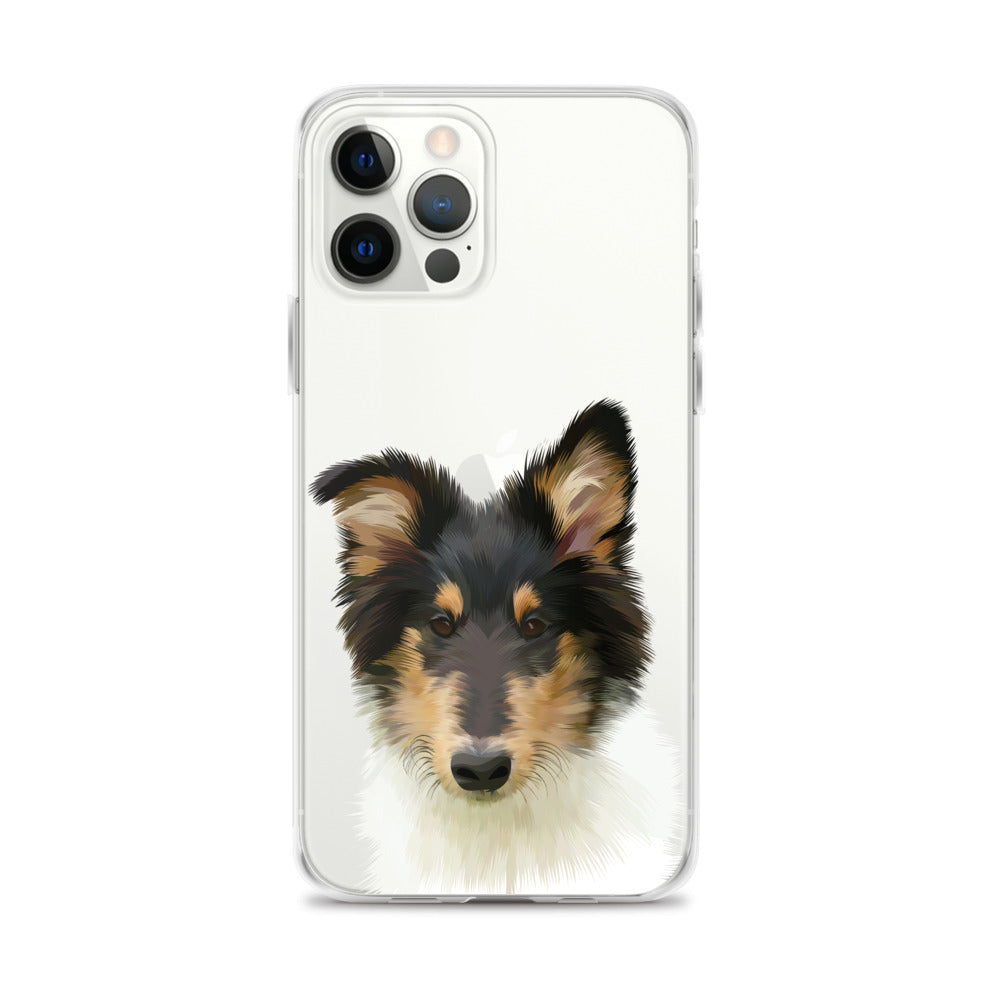 Custom Pet Portrait iPhone Case - Transparent