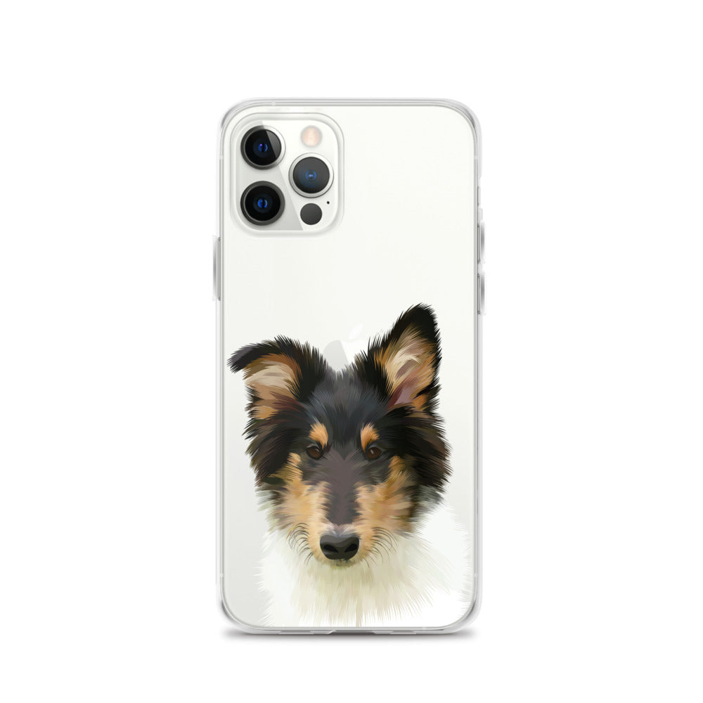 Custom Pet Portrait iPhone Case - Transparent