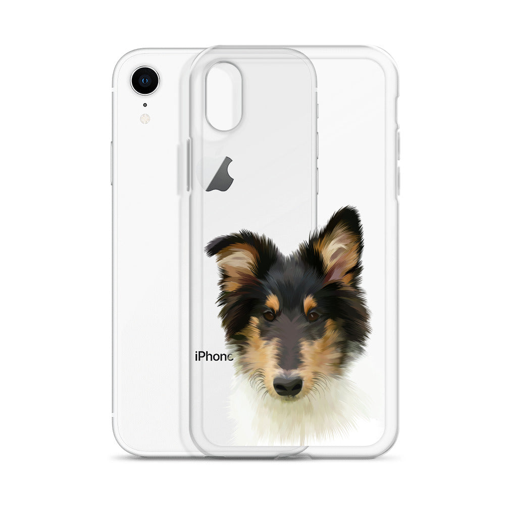 Custom Pet Portrait iPhone Case - Transparent