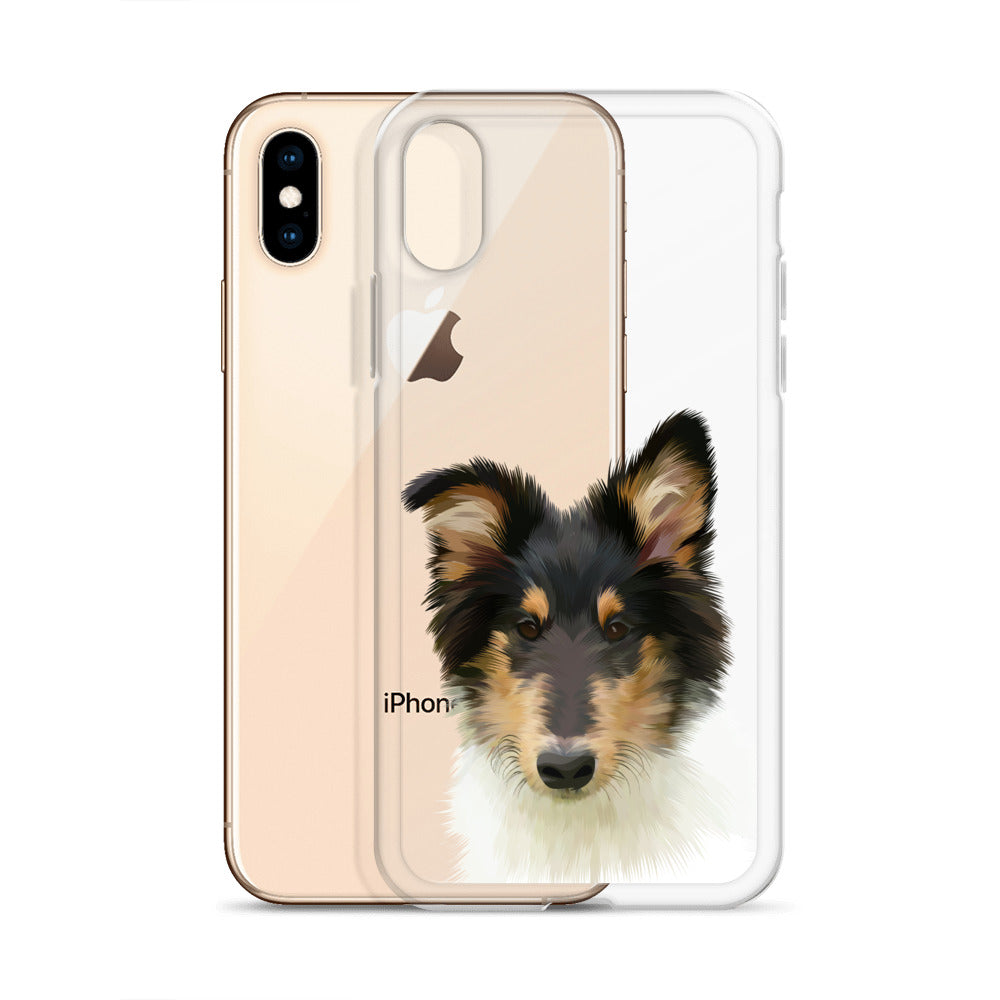 Custom Pet Portrait iPhone Case - Transparent