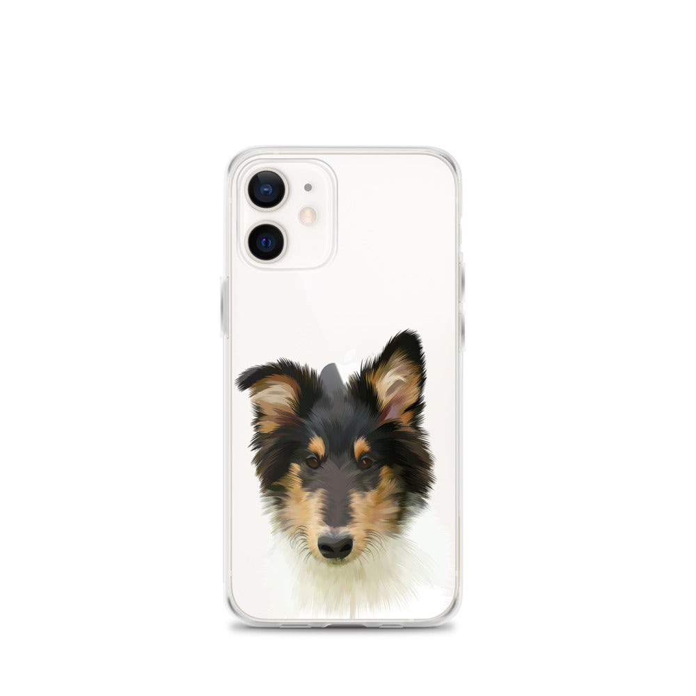 Custom Pet Portrait iPhone Case - Transparent