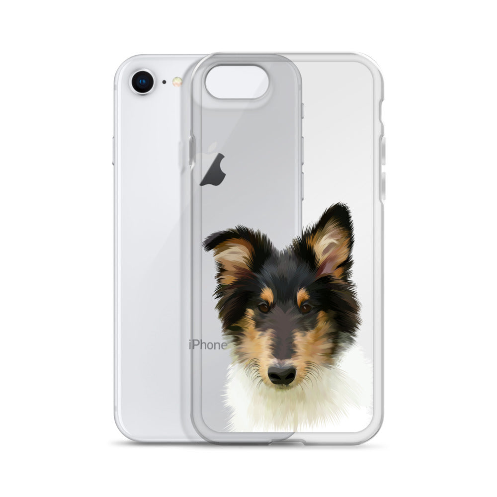 Custom Pet Portrait iPhone Case - Transparent