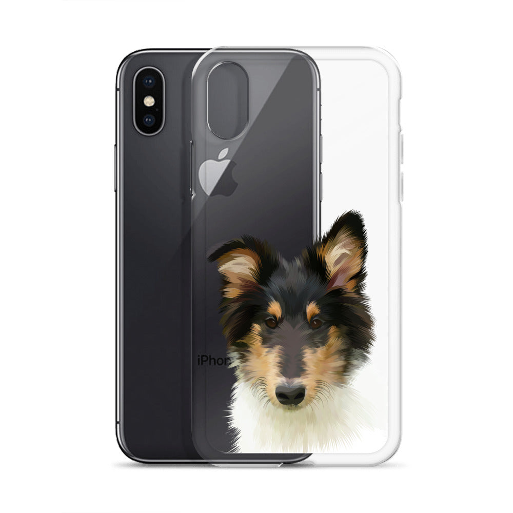 Custom Pet Portrait iPhone Case - Transparent