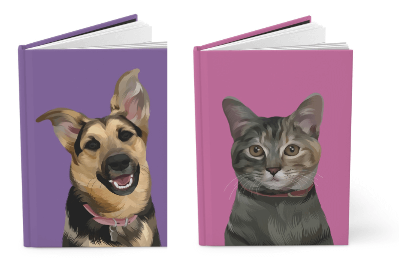 Pet Portrait Hardcover Journals