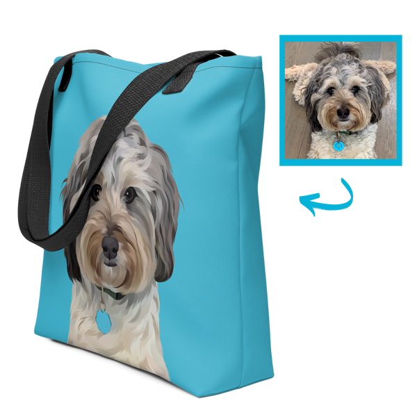 Pet Portrait Tote Bag Sasha