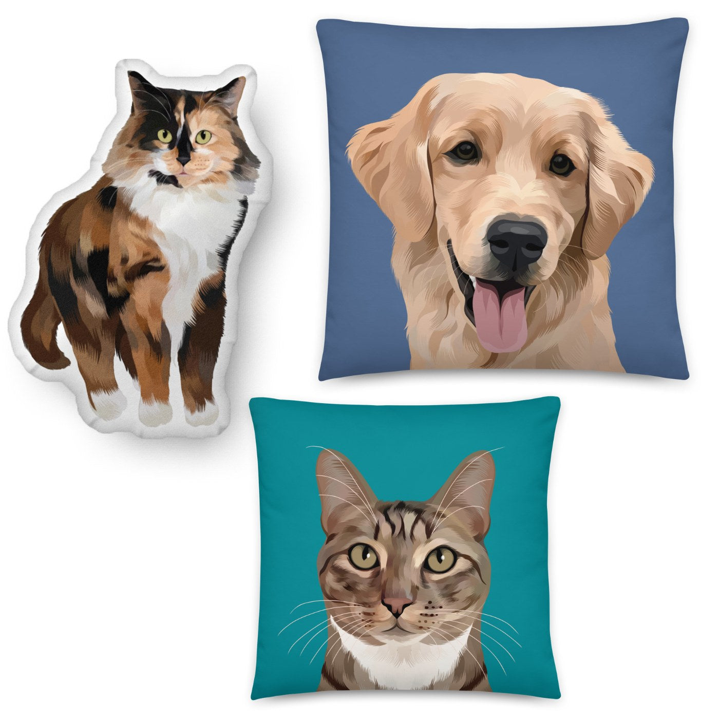 Custom Pet Portrait Pillows and Blankets | The Best Pet Portrait Gifts