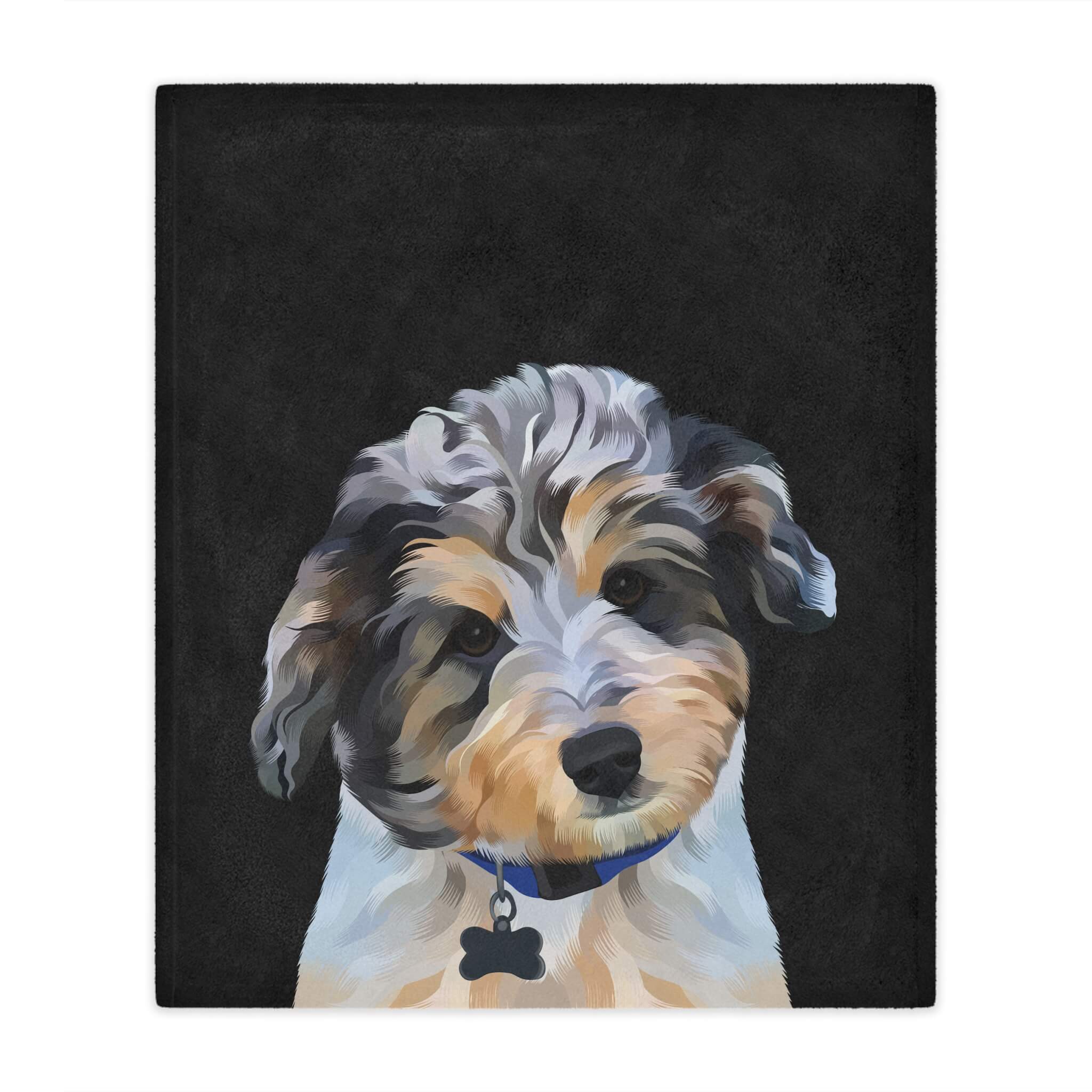 Custom Pet Portrait Blanket