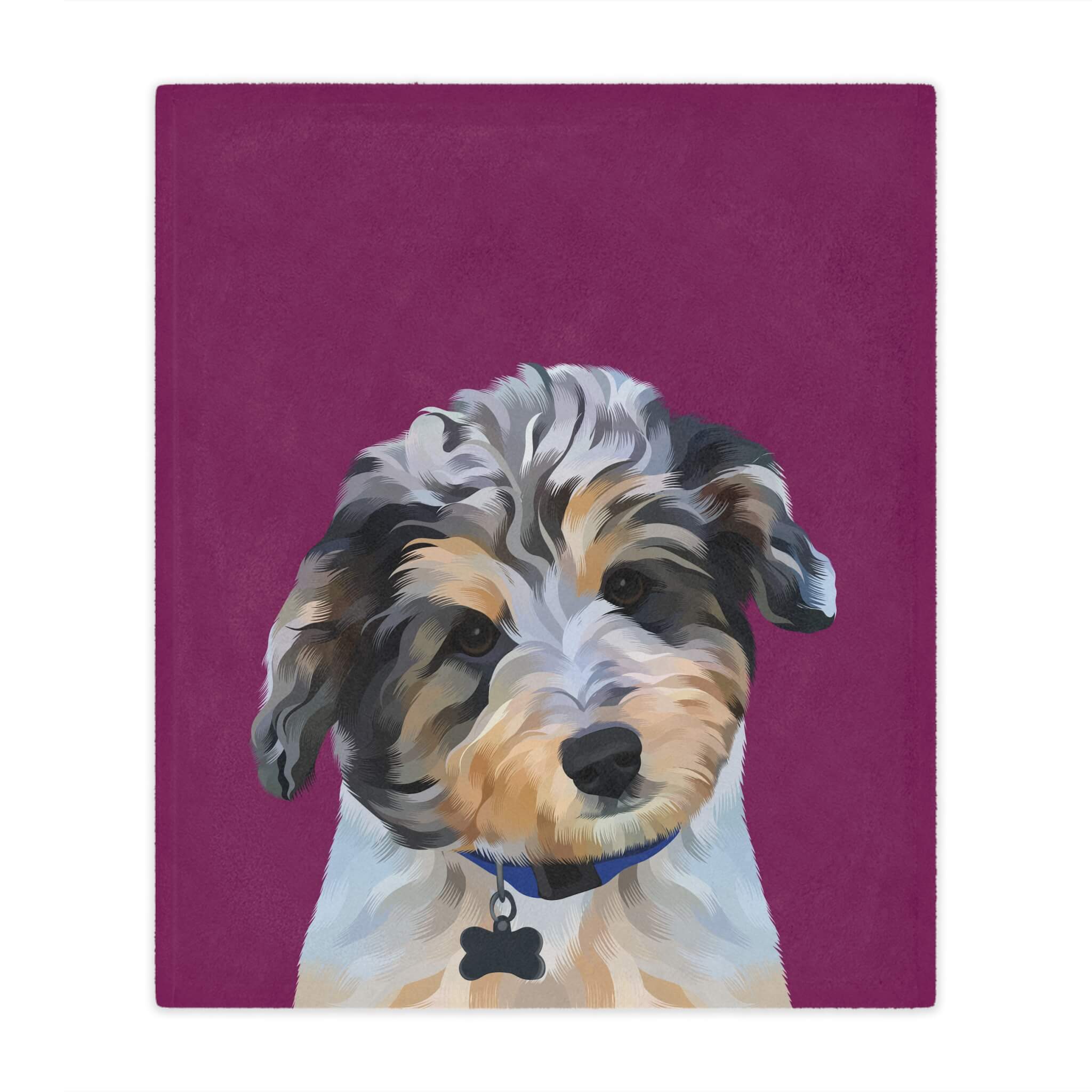 Custom Pet Portrait Blanket