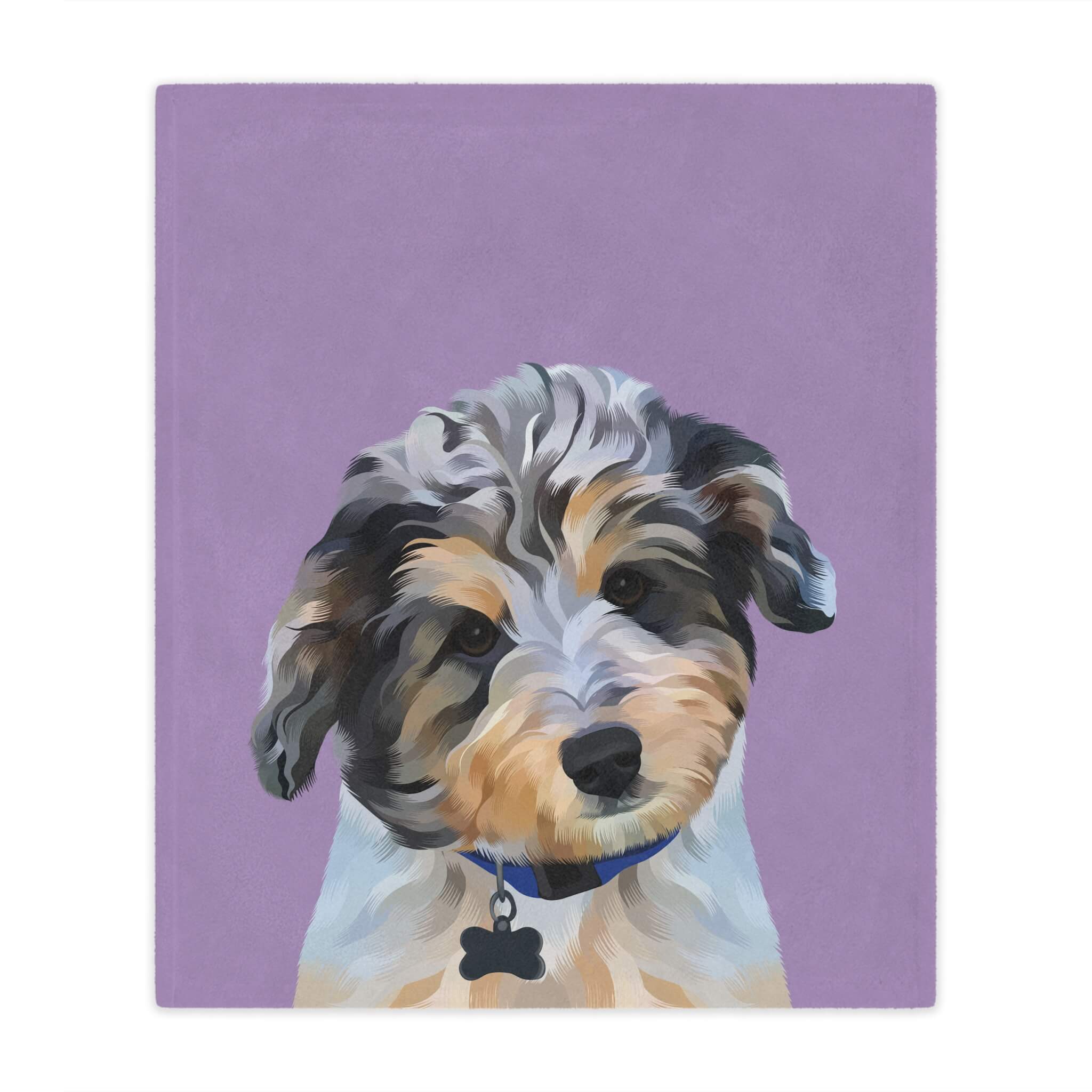 Custom Pet Portrait Blanket