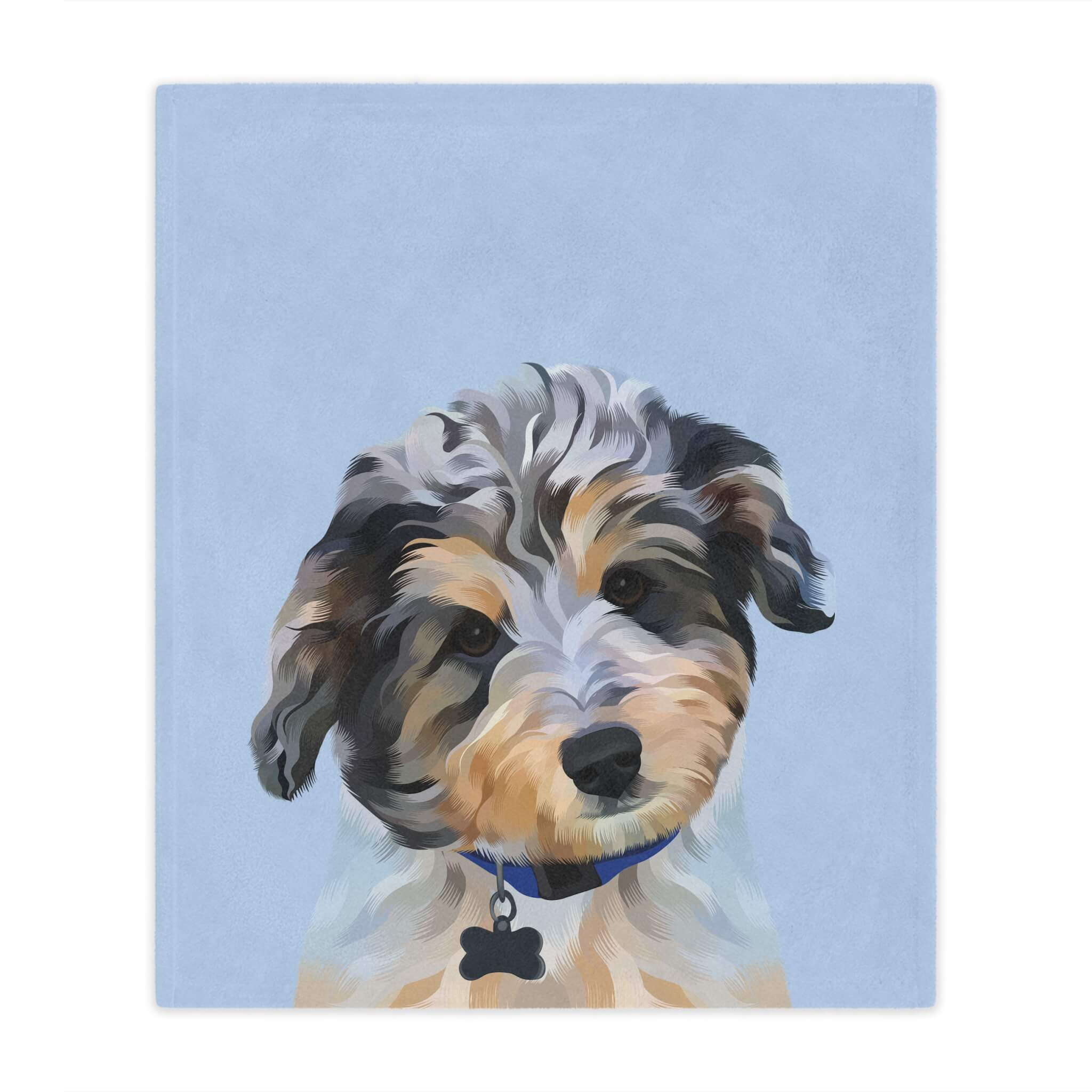 Custom Pet Portrait Blanket