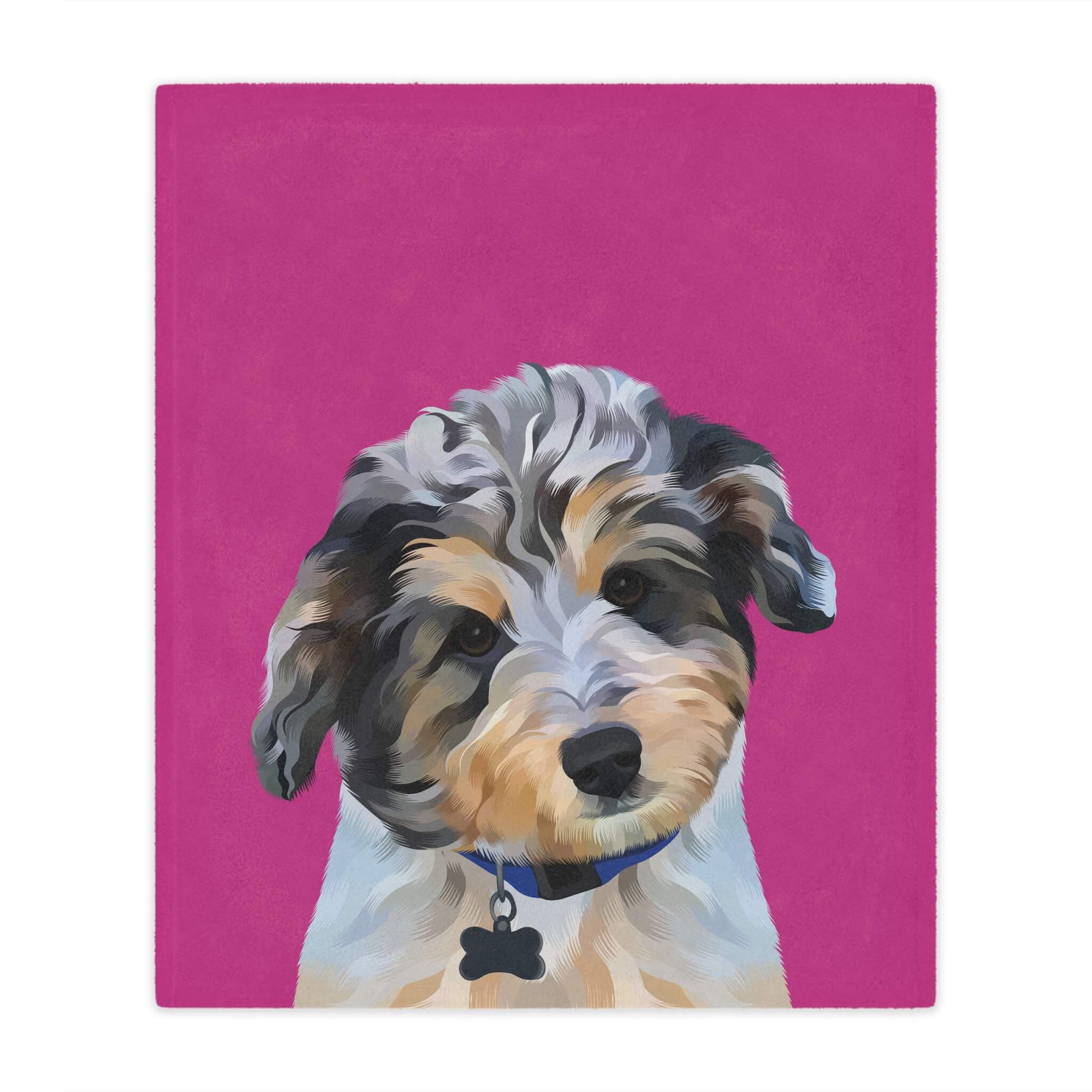 Custom Pet Portrait Blanket