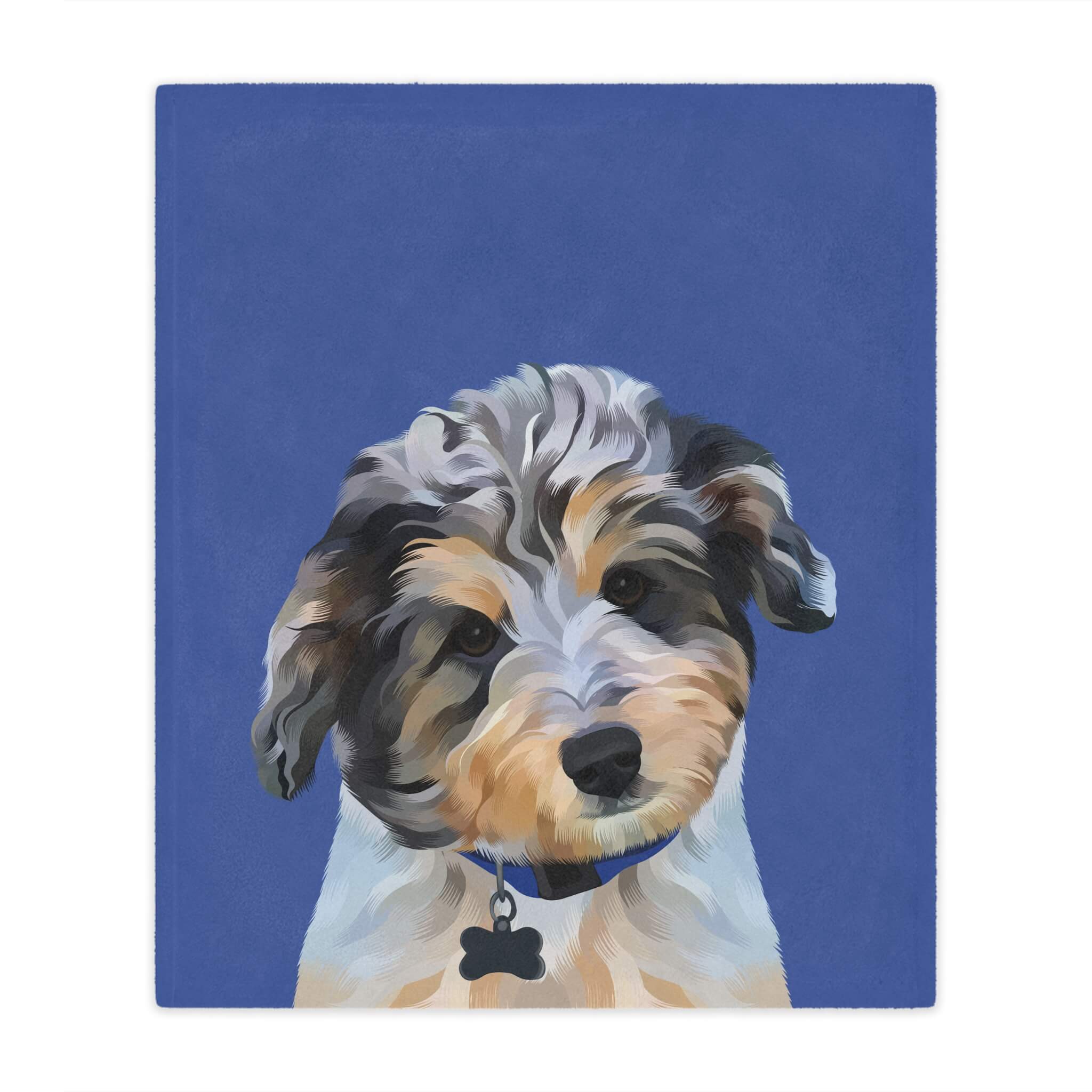 Custom Pet Portrait Blanket