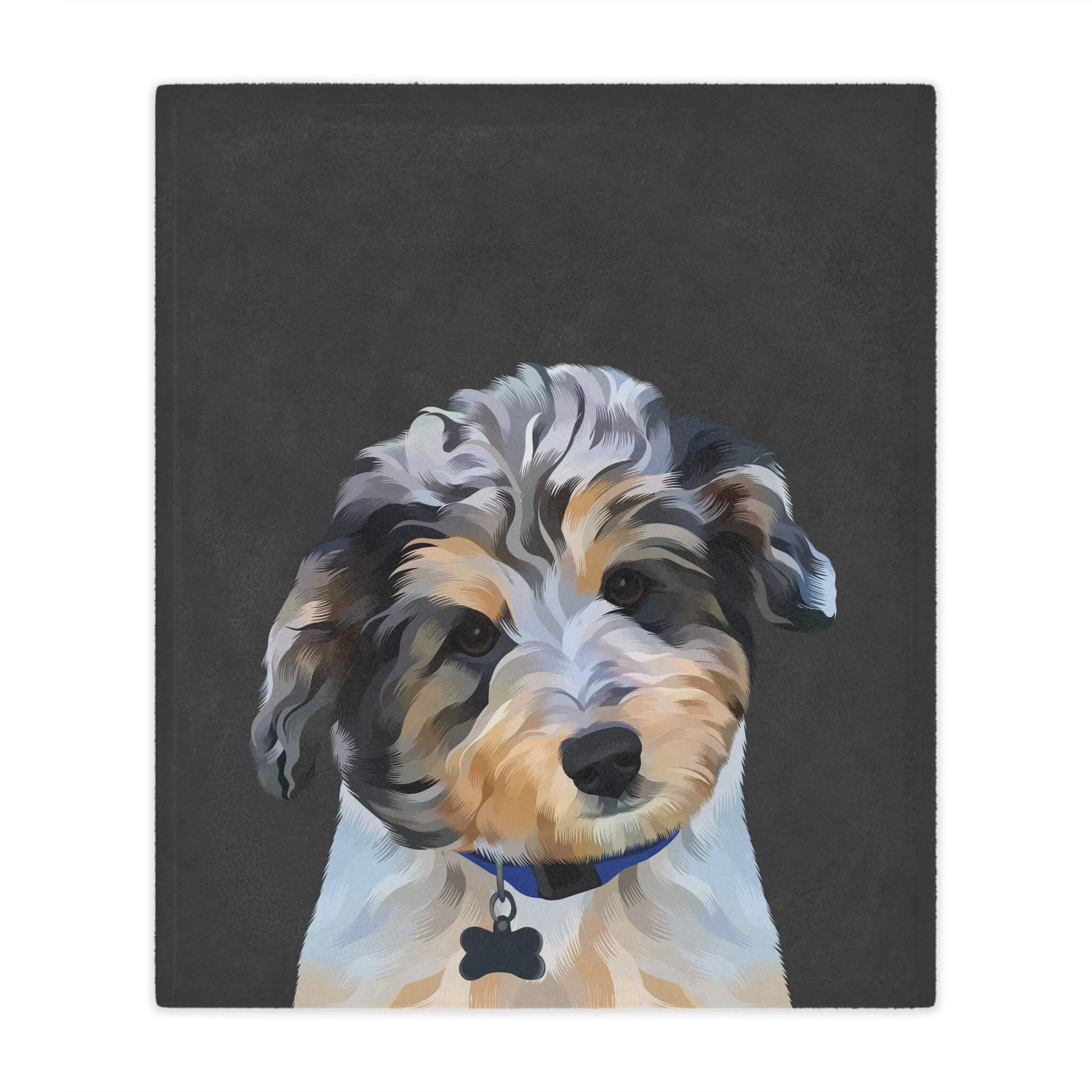 Custom Pet Portrait Blanket